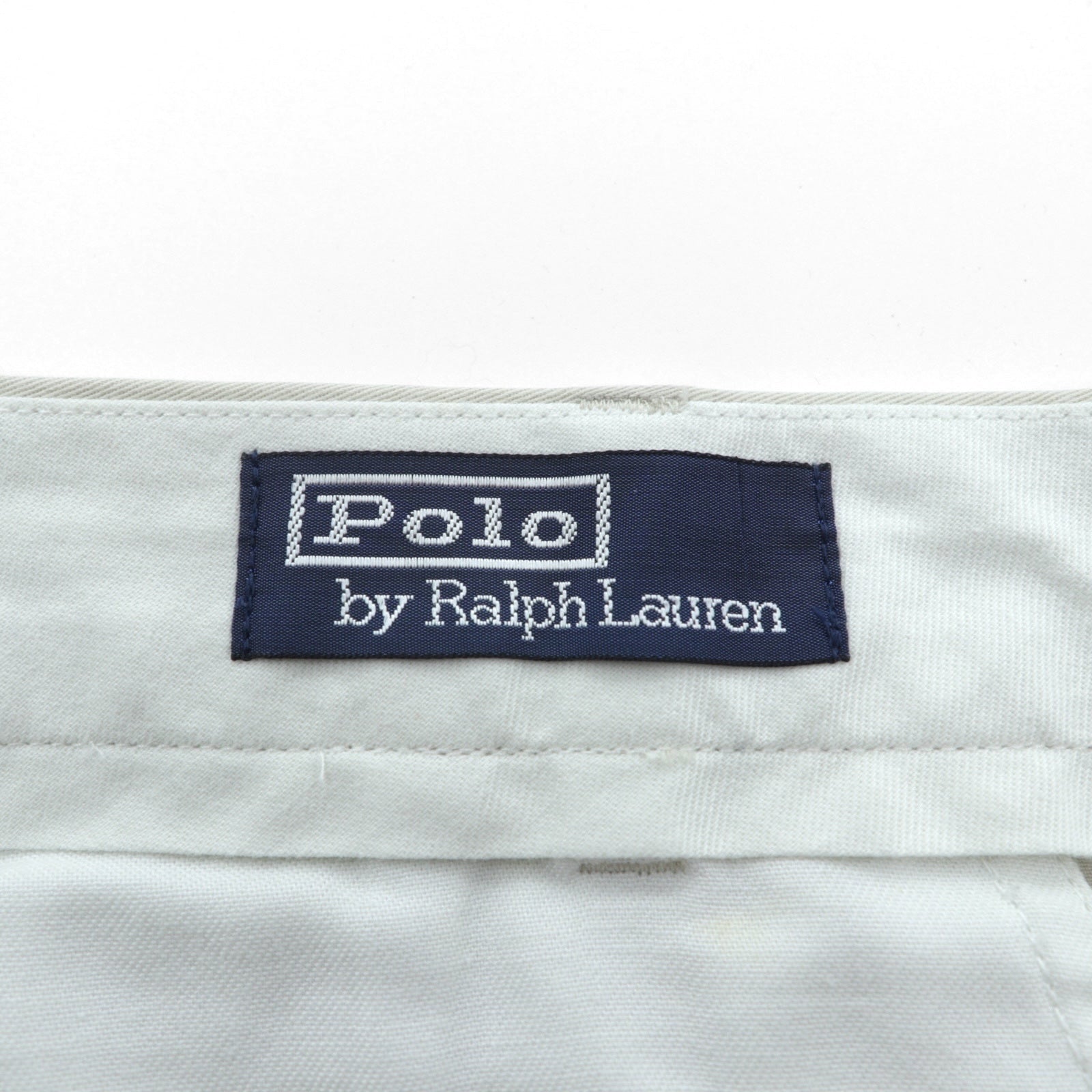 Polo Ralph Lauren 90年代 ポロチノ 2タック ワイド チノパンツ スラックス L ベージュ コットン