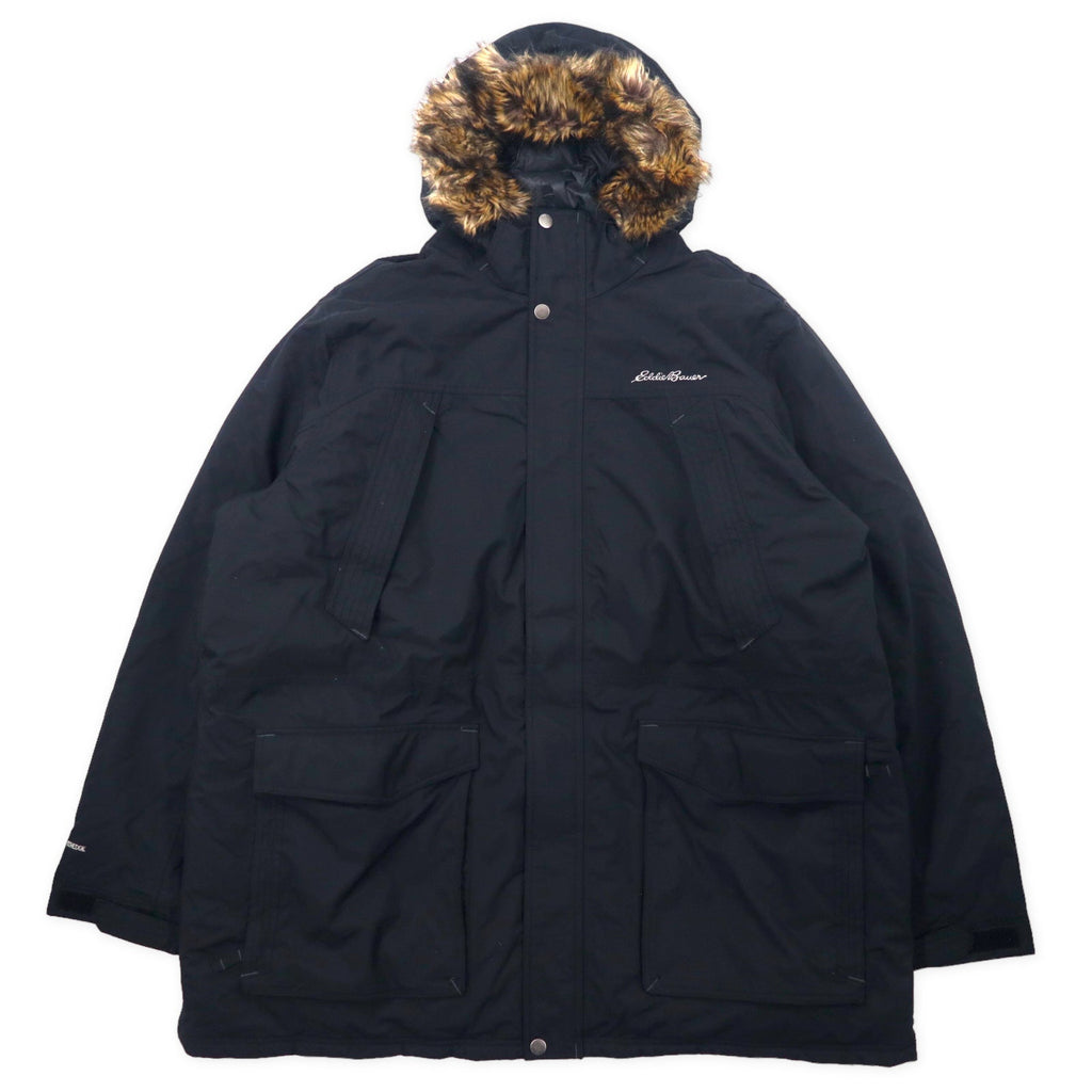 Giacca in piumino Eddie Bauer WeatherEdge Premium Goose, XXL, nera, nylon, 650 fill power, con cappuccio, pelliccia rimovibile, Weatheredge Premium Goose Down Hooded 5571