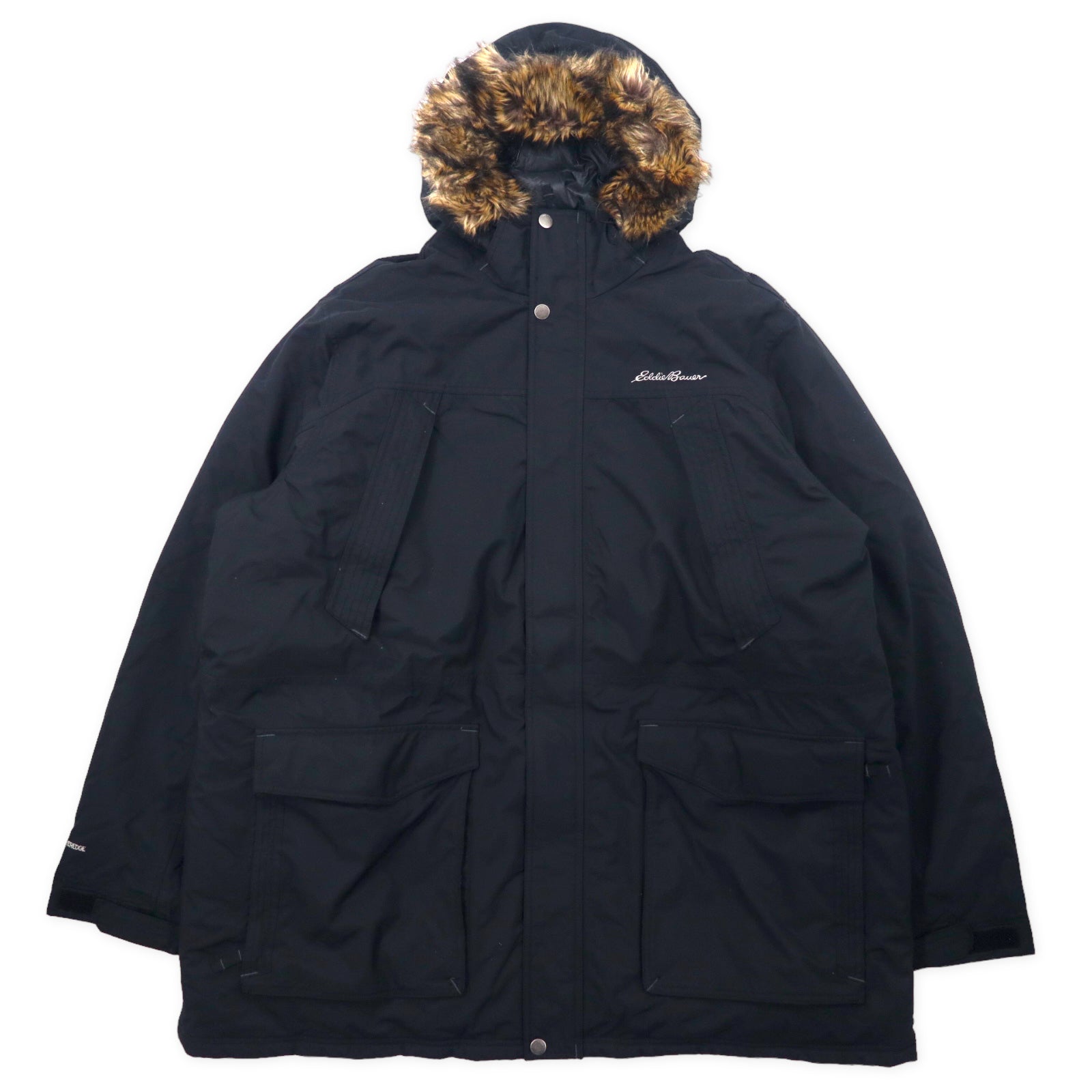 Giacca in piumino Eddie Bauer WeatherEdge Premium Goose, XXL, nera, nylon, 650 fill power, con cappuccio, pelliccia rimovibile, Weatheredge Premium Goose Down Hooded 5571
