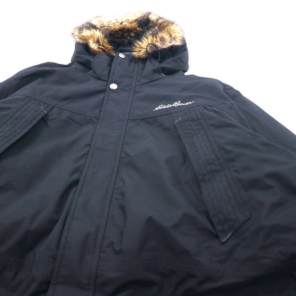Giacca in piumino Eddie Bauer WeatherEdge Premium Goose, XXL, nera, nylon, 650 fill power, con cappuccio, pelliccia rimovibile, Weatheredge Premium Goose Down Hooded 5571