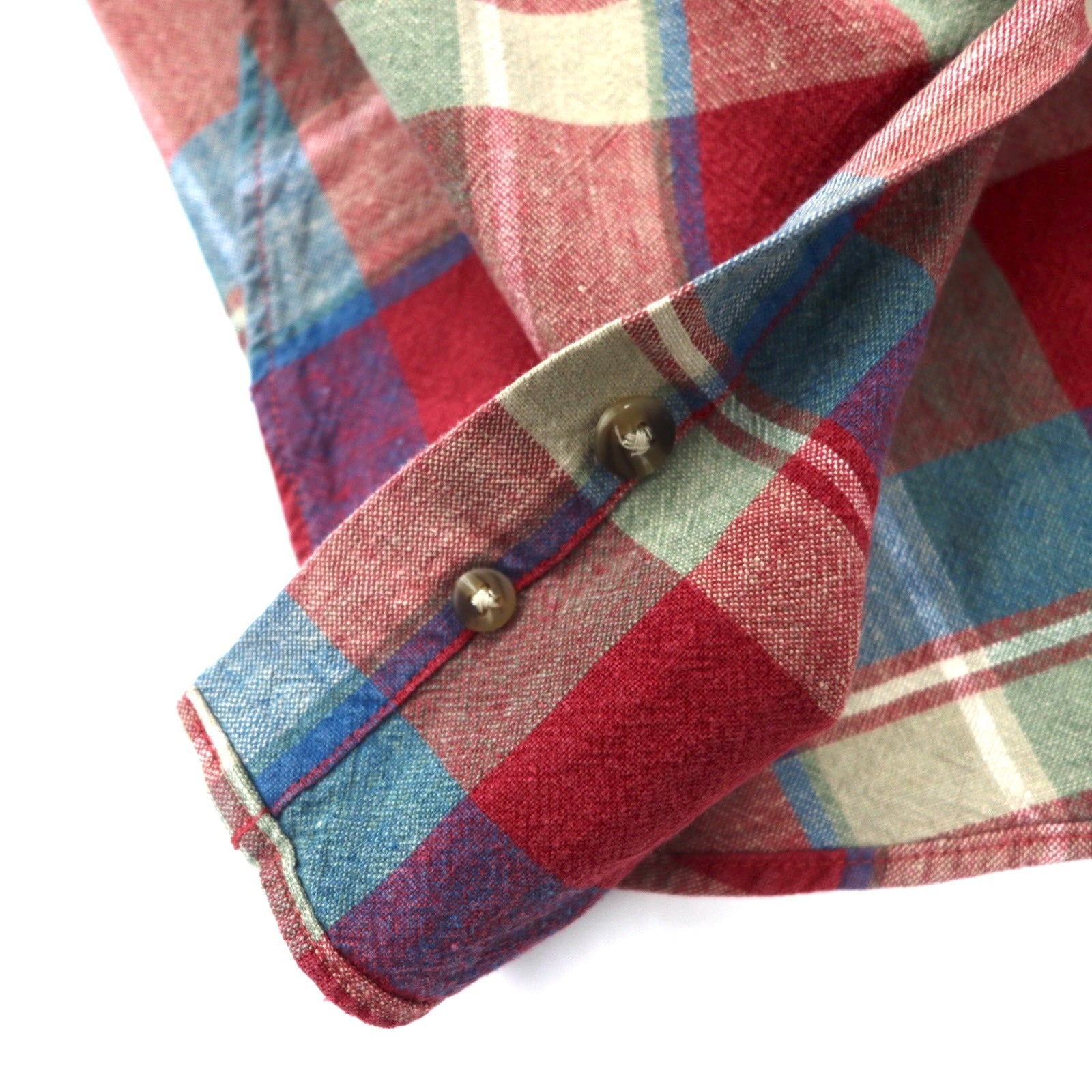L.L.Bean anni '90 camicia a maniche corte button-down XXL rossa misto cotone-lino taglia grande Made in Jamaica