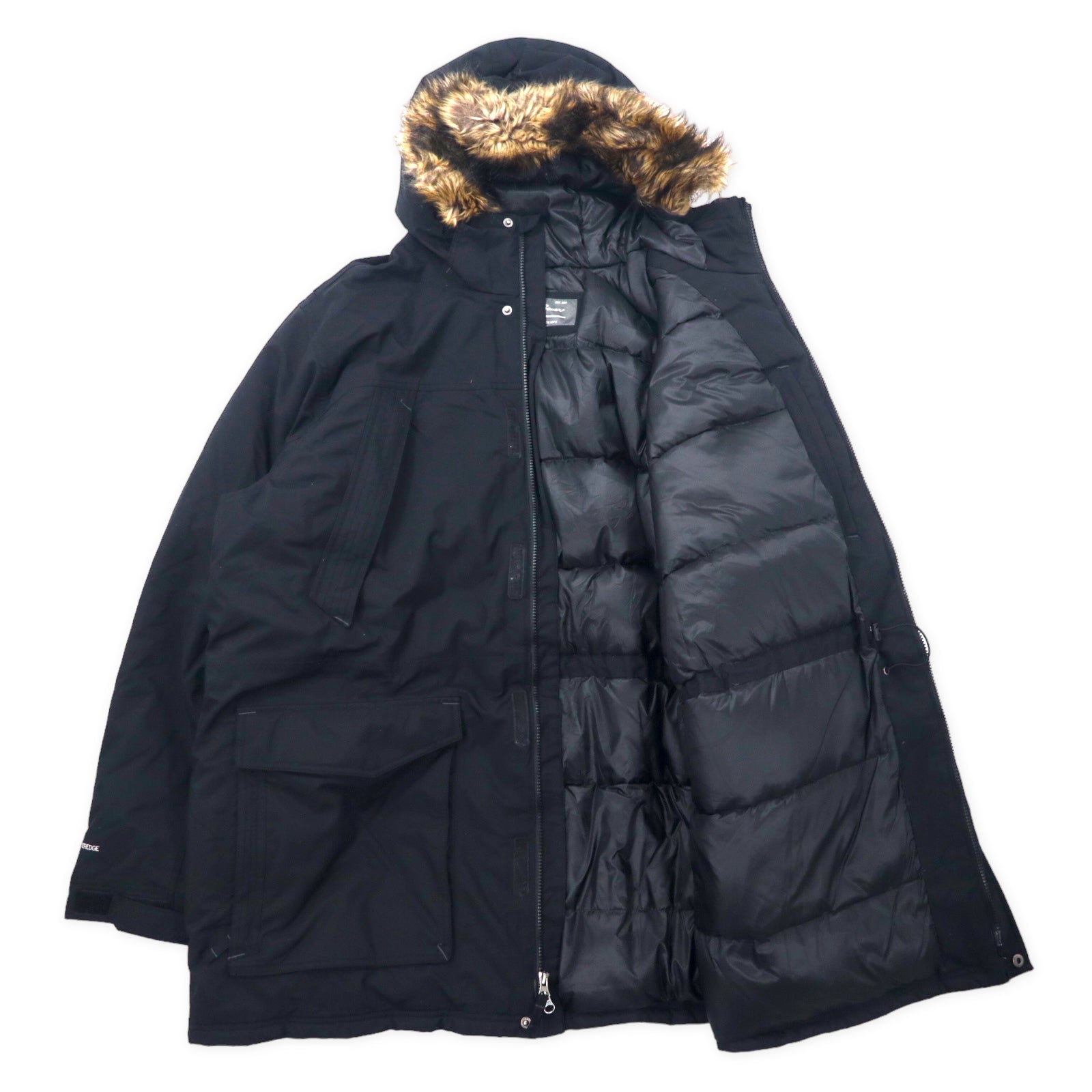 Giacca in piumino Eddie Bauer WeatherEdge Premium Goose, XXL, nera, nylon, 650 fill power, con cappuccio, pelliccia rimovibile, Weatheredge Premium Goose Down Hooded 5571