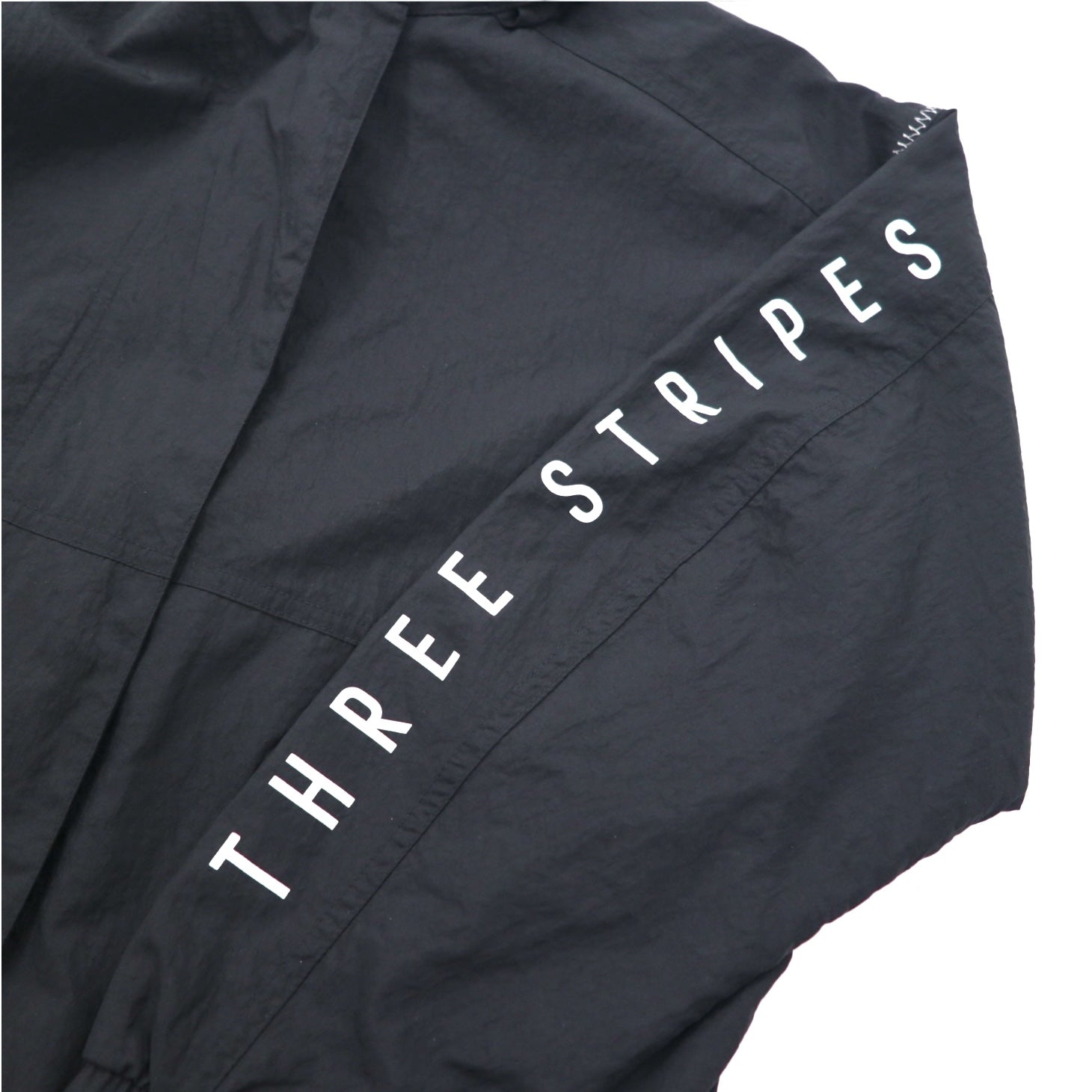 adidas Track Jacket in Nylon, Black, Size S, Drawstring, W S2S, Three Stripes, ED1529