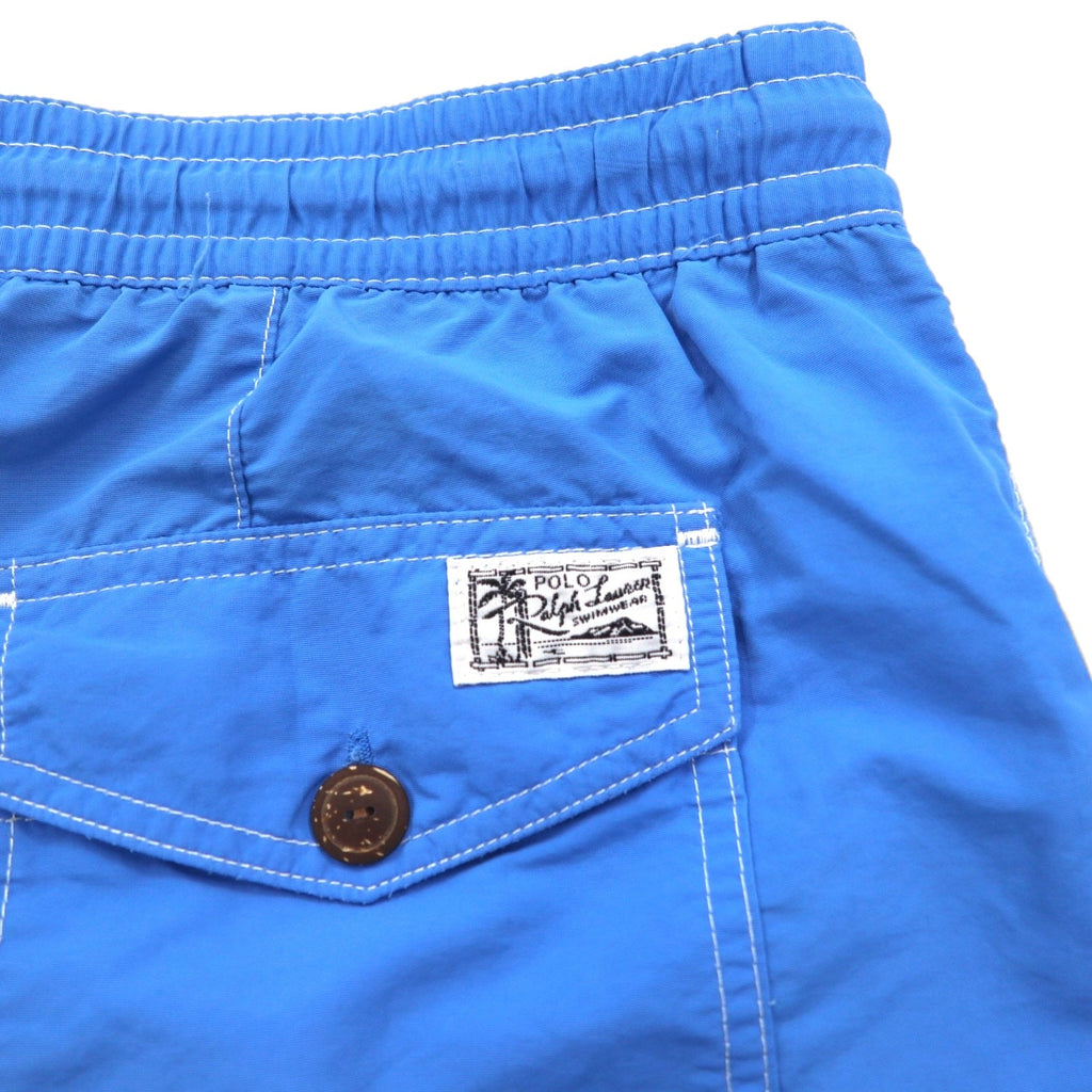 POLO RALPH LAUREN Pantaloncini da bagno anfibi, in nylon, taglia L, blu, con ricamo piccolo pony