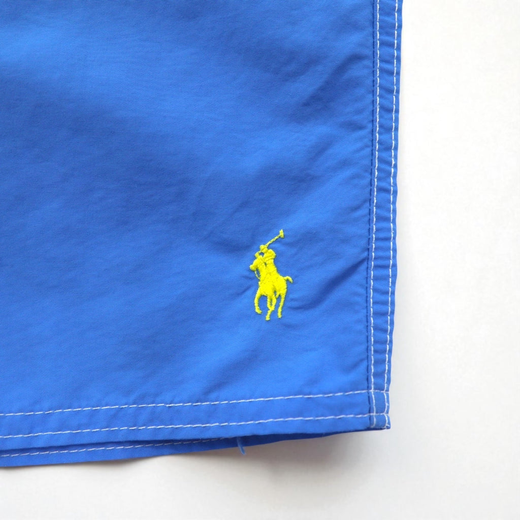 POLO RALPH LAUREN Pantaloncini da bagno anfibi, in nylon, taglia L, blu, con ricamo piccolo pony