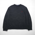 Polo Ralph Lauren 前V スウェット トレーナー XL グレー コットン スモールポニー刺繡