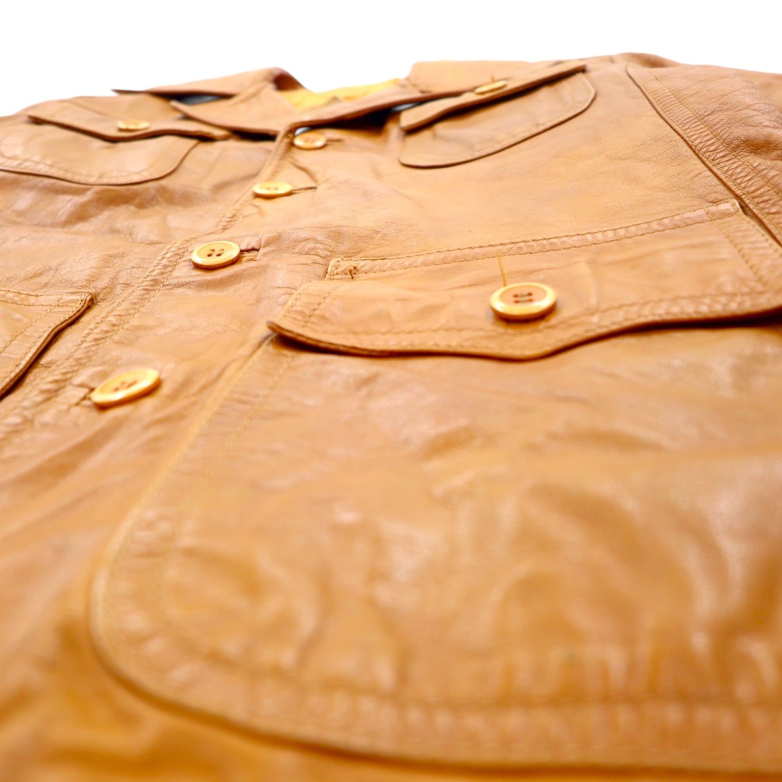 McGREGOR Sportswear Giacca Safari in Pelle anni '80 M Marrone Pelle Made in Uruguay