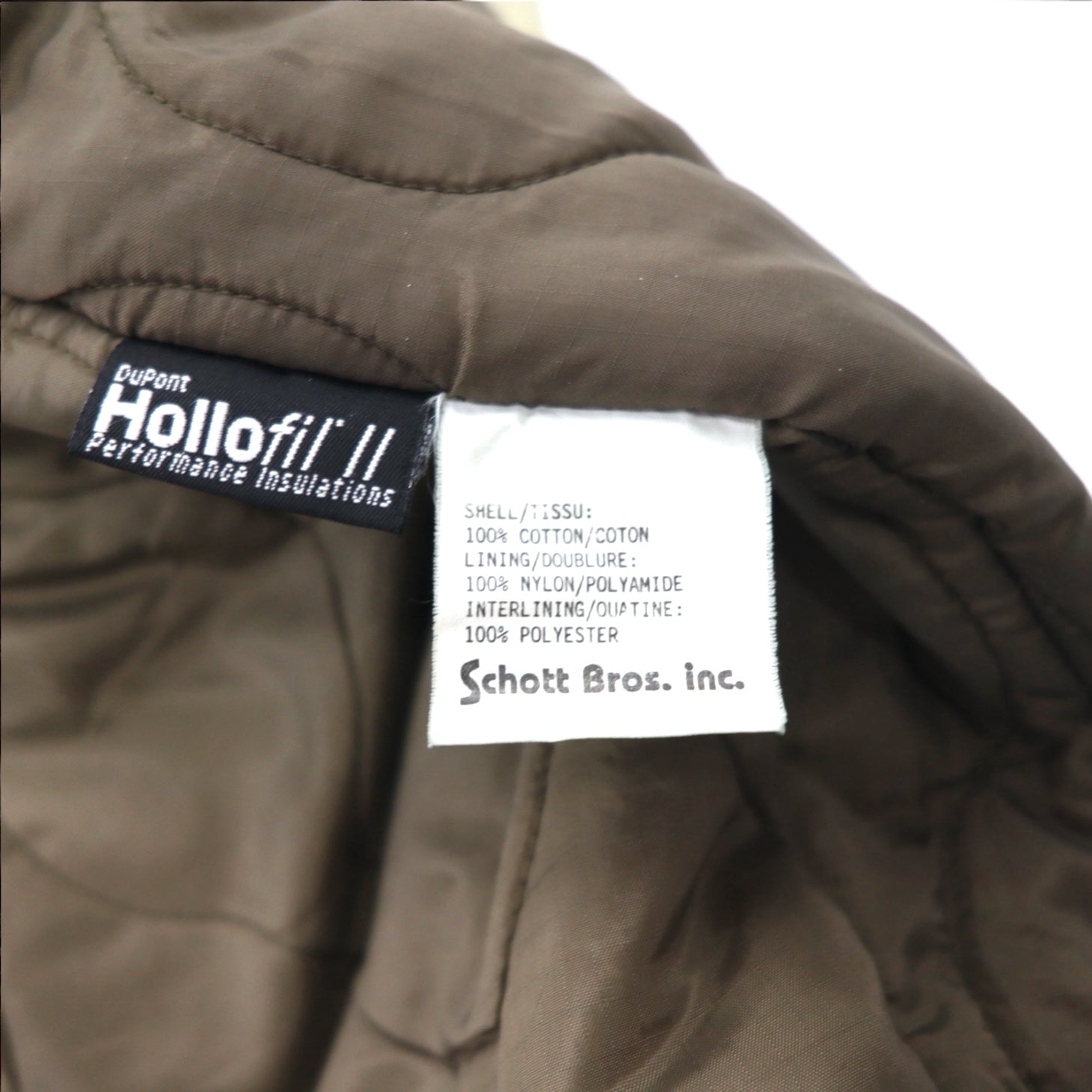 Schott Giacca da pompiere in tela di cotone, giacca da lavoro, overshirt, taglia XL, beige, imbottitura trapuntata