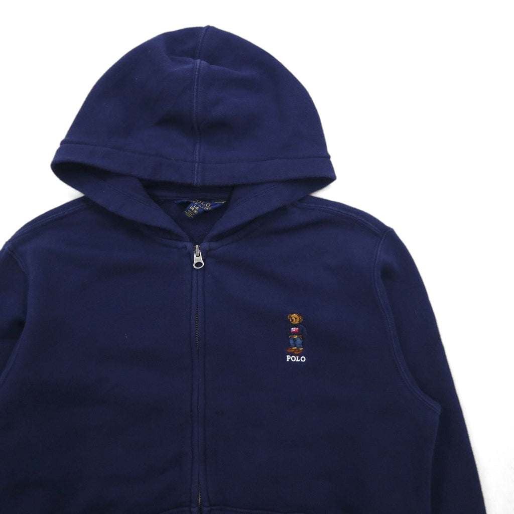 POLO RALPH LAUREN Polo Bear felpa con zip intera L blu navy cotone