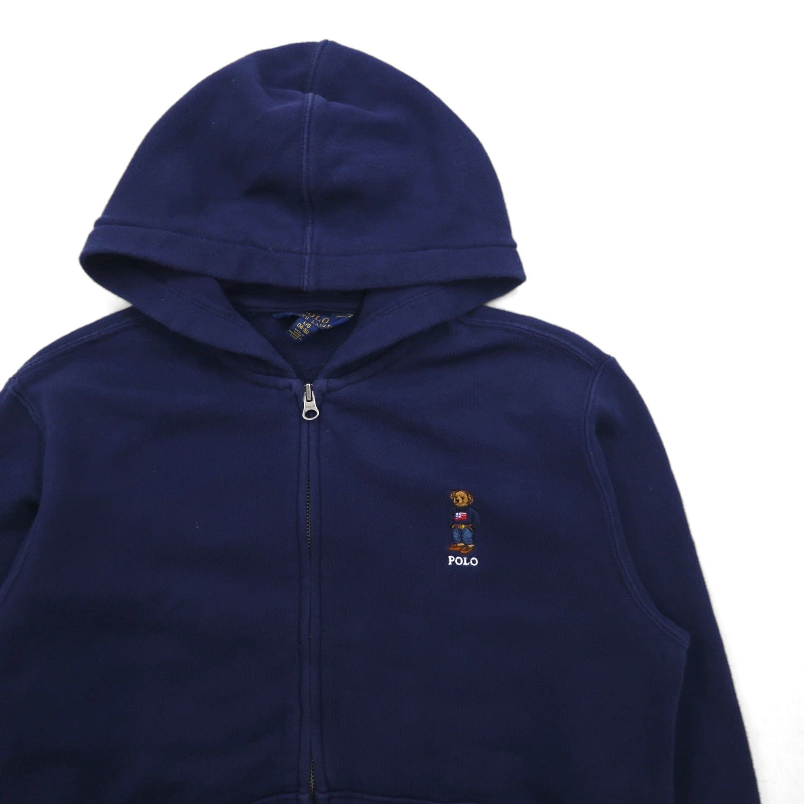 POLO RALPH LAUREN Polo Bear felpa con zip intera L blu navy cotone