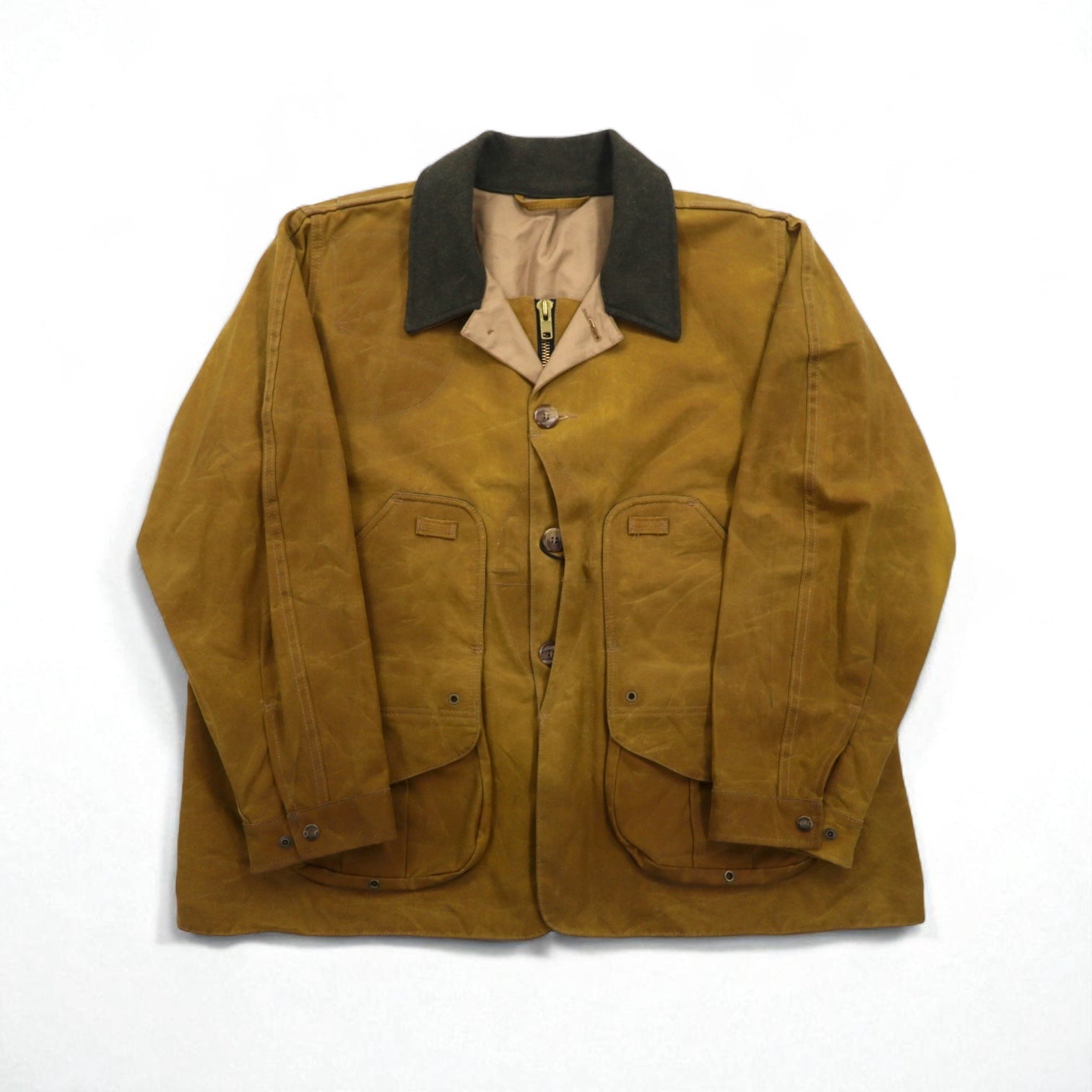 FILSON USA製 TIN CLOTH FIELD HUNTING COAT ハンティングジャケット 2XL ベージュ オイルドコットン  ティンクロス フィールドコート 11010088