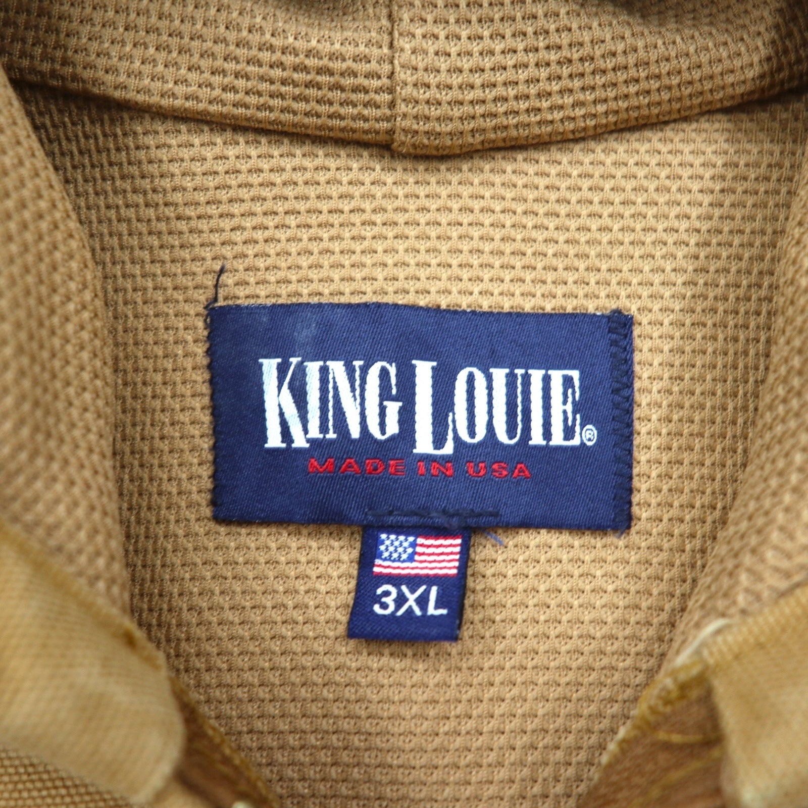 90年代 USA製 KING LOUIE ダック地 アクティブジャケット パーカー 3XL ビッグサイズ アメリカ企業 刺繍