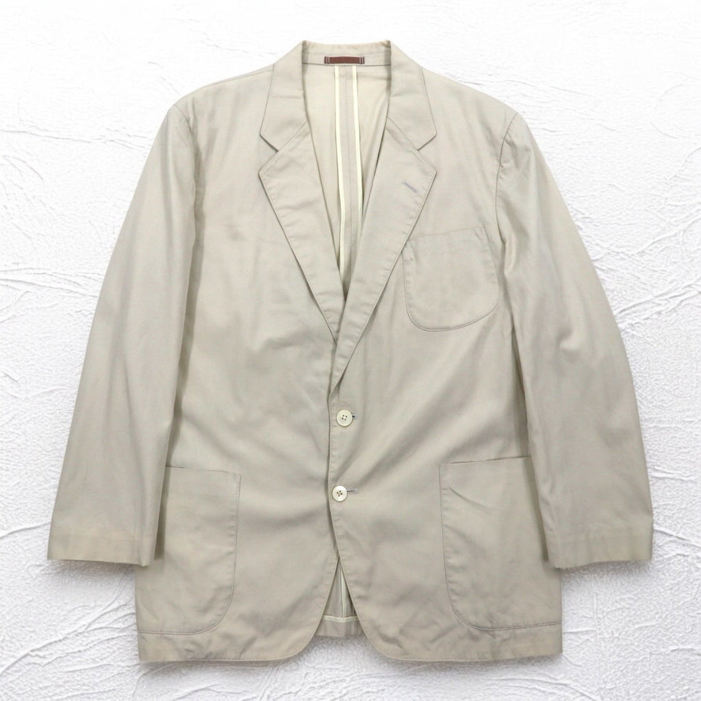 Burberrys Old Blazer Monopetto a 2 Bottoni L Beige Cotone Made in Japan