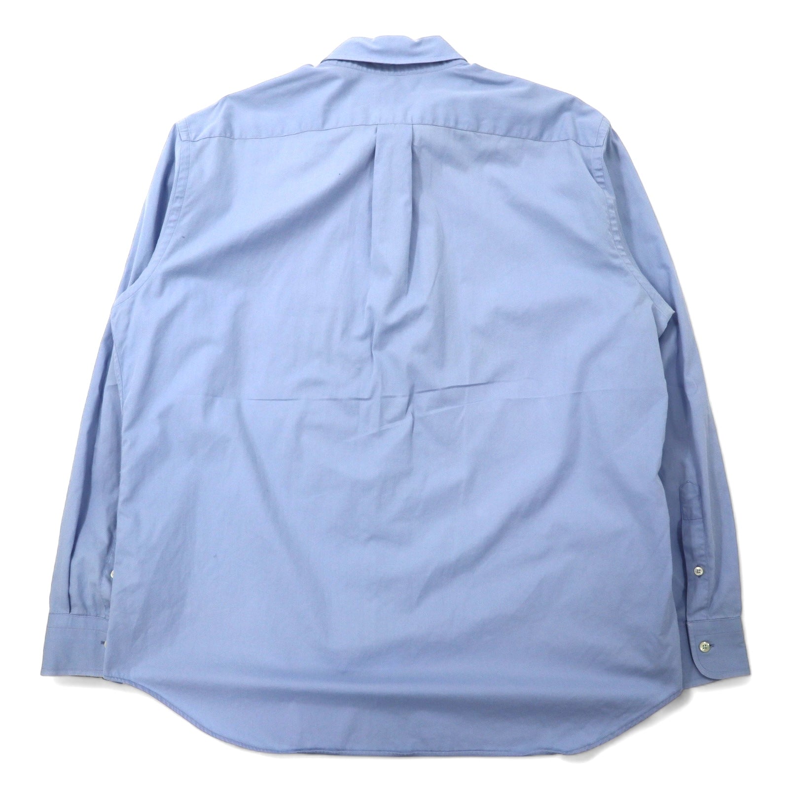 BURBERRY Camicia button-down XL in cotone blu con logo ricamato, made in Spagna