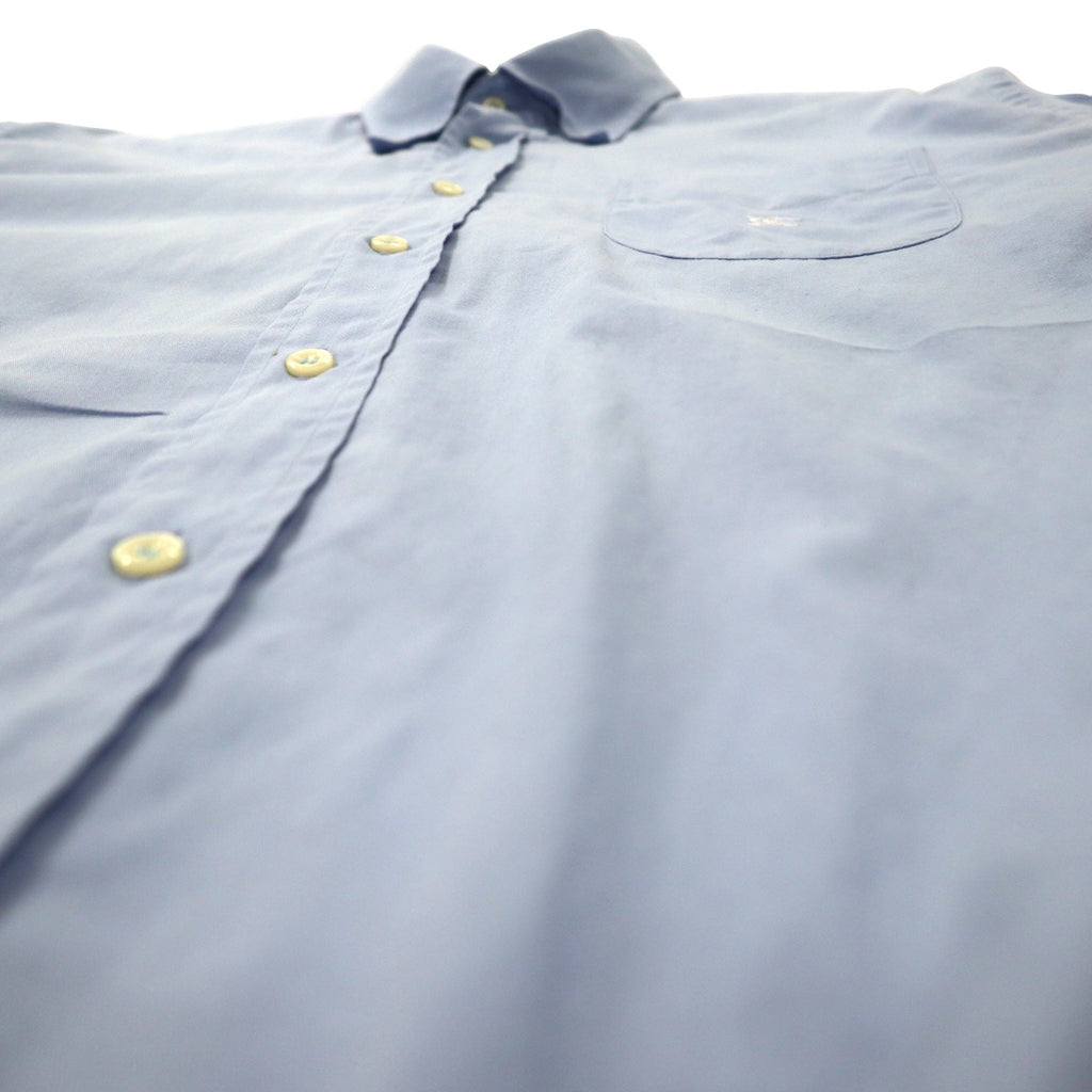BURBERRY Camicia button-down XL in cotone blu con logo ricamato, made in Spagna