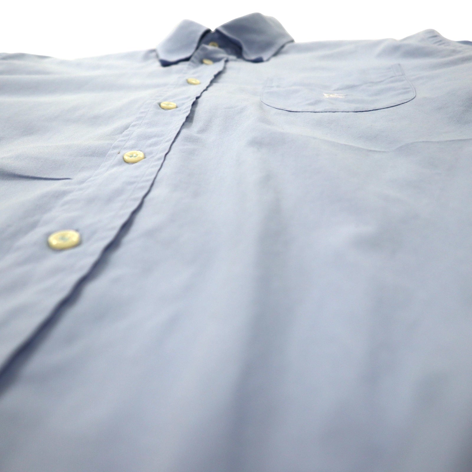 BURBERRY Camicia button-down XL in cotone blu con logo ricamato, made in Spagna
