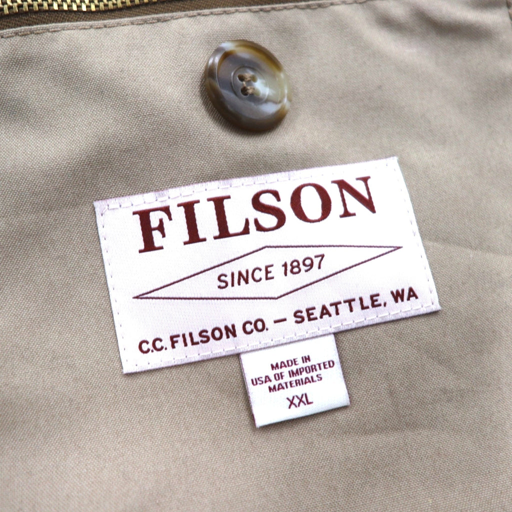 FILSON USA製 TIN CLOTH FIELD HUNTING COAT ハンティングジャケット 2XL ベージュ オイルドコットン  ティンクロス フィールドコート 11010088