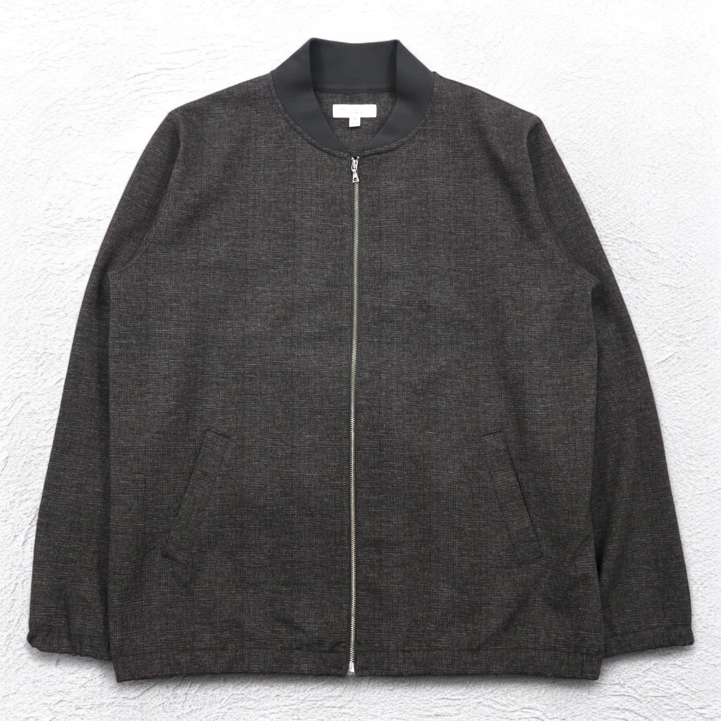 BEAUTY&YOUTH UNITED ARROWS Giacca a zip in tessuto scuba a quadri M Grigio 1227-180-0691
