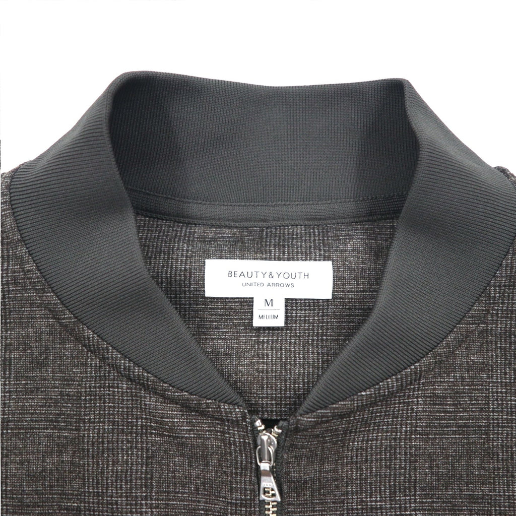BEAUTY&YOUTH UNITED ARROWS Giacca a zip in tessuto scuba a quadri M Grigio 1227-180-0691