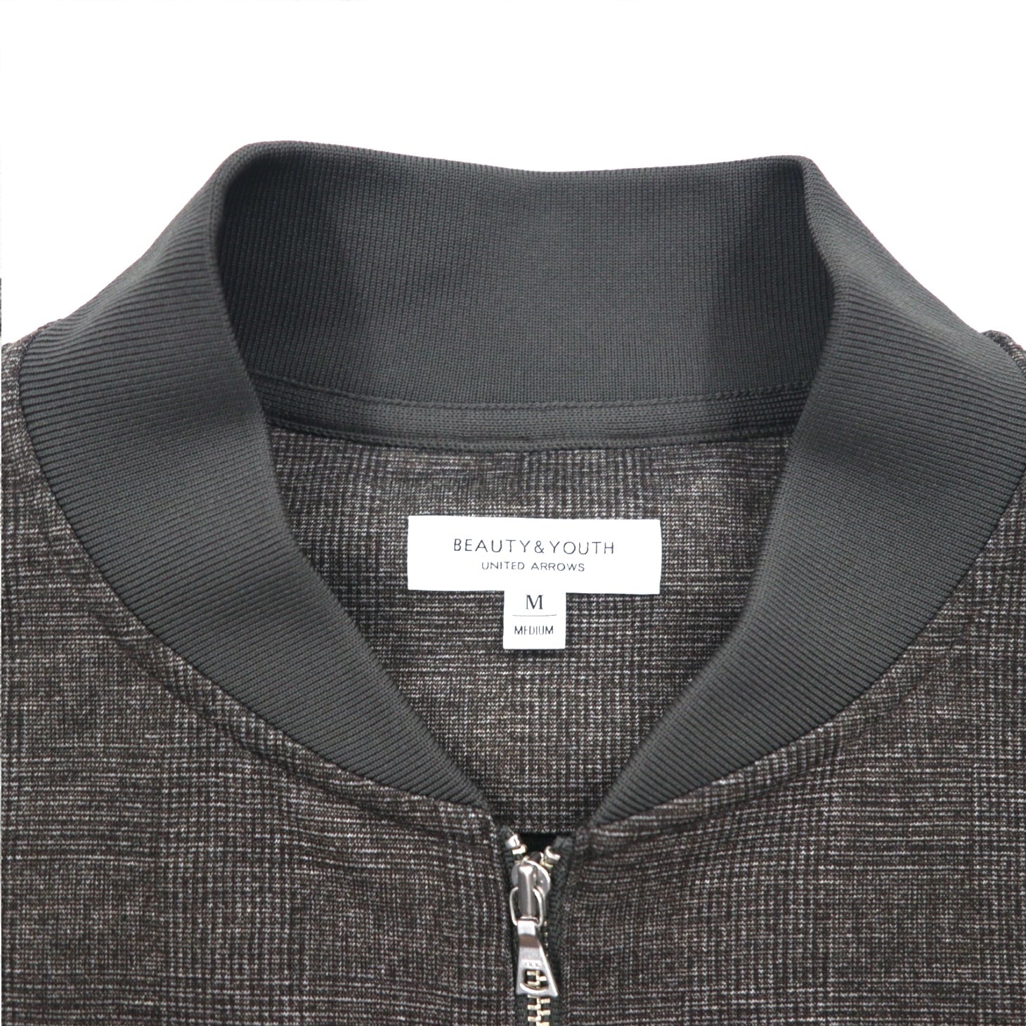 BEAUTY&YOUTH UNITED ARROWS Giacca a zip in tessuto scuba a quadri M Grigio 1227-180-0691