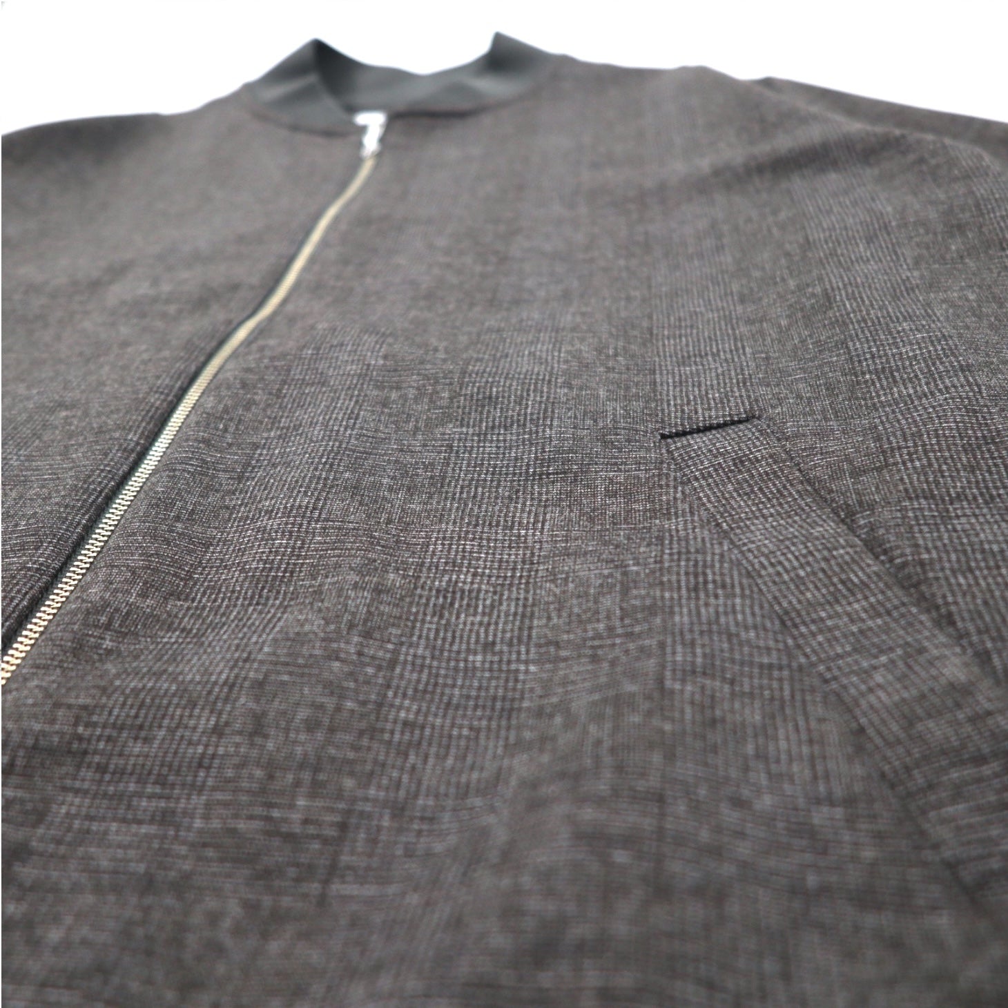 BEAUTY&YOUTH UNITED ARROWS Giacca a zip in tessuto scuba a quadri M Grigio 1227-180-0691