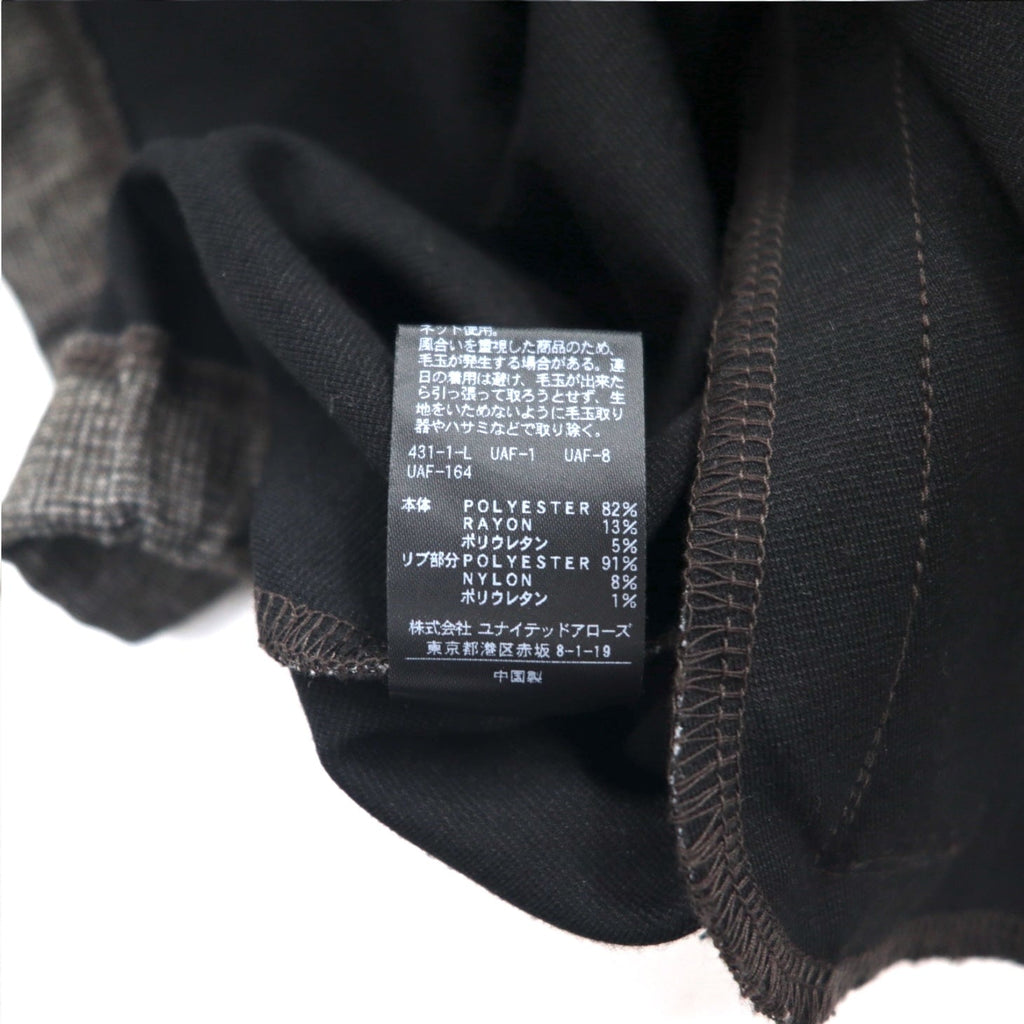 BEAUTY&YOUTH UNITED ARROWS Giacca a zip in tessuto scuba a quadri M Grigio 1227-180-0691