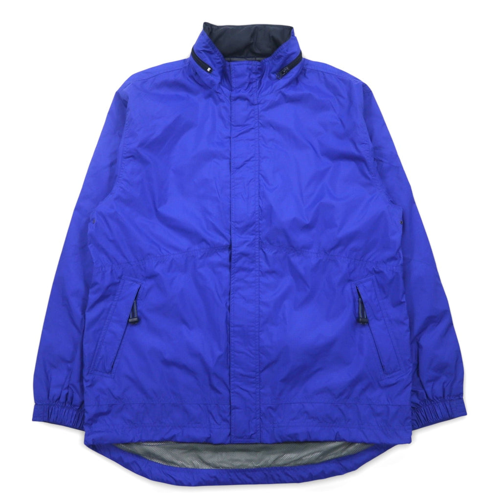 GAP anni 2000 Old Gap giacca shell in ripstop L blu poliestere impermeabile con cappuccio a scomparsa