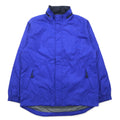GAP anni 2000 Old Gap giacca shell in ripstop L blu poliestere impermeabile con cappuccio a scomparsa