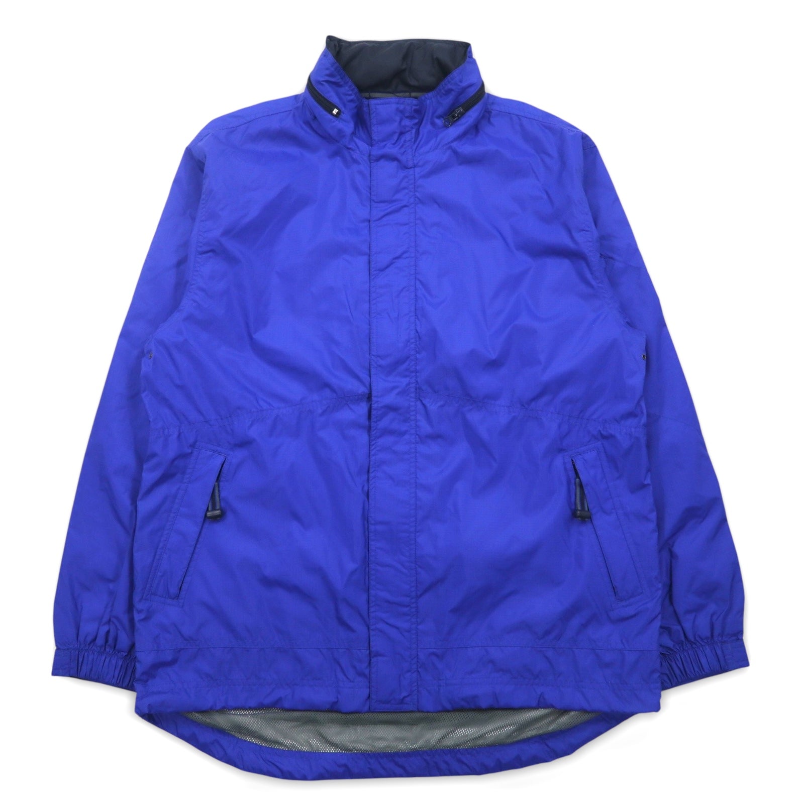 GAP anni 2000 Old Gap giacca shell in ripstop L blu poliestere impermeabile con cappuccio a scomparsa