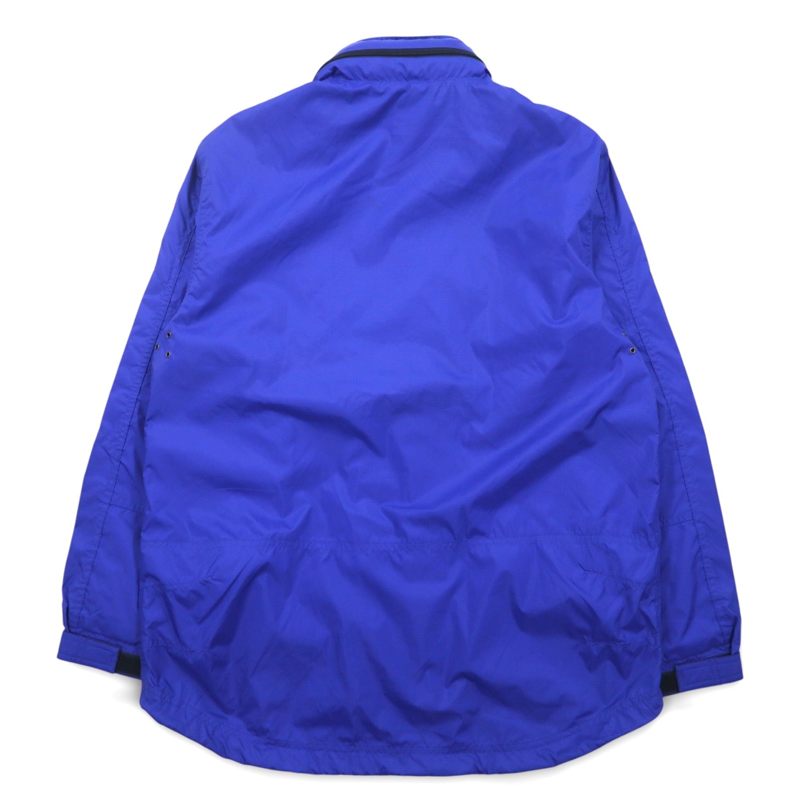 GAP anni 2000 Old Gap giacca shell in ripstop L blu poliestere impermeabile con cappuccio a scomparsa