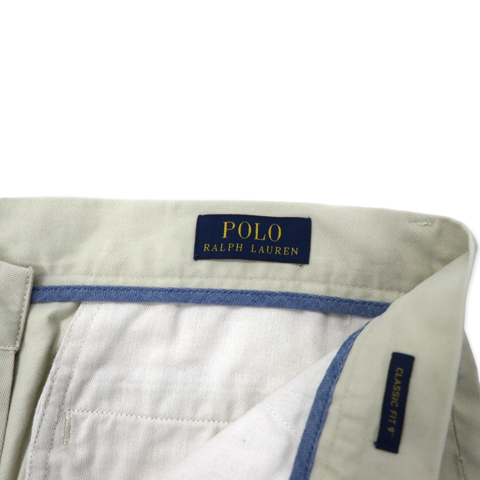 POLO RALPH LAUREN Pantaloncini Chino Corti 34 Beige Cotone