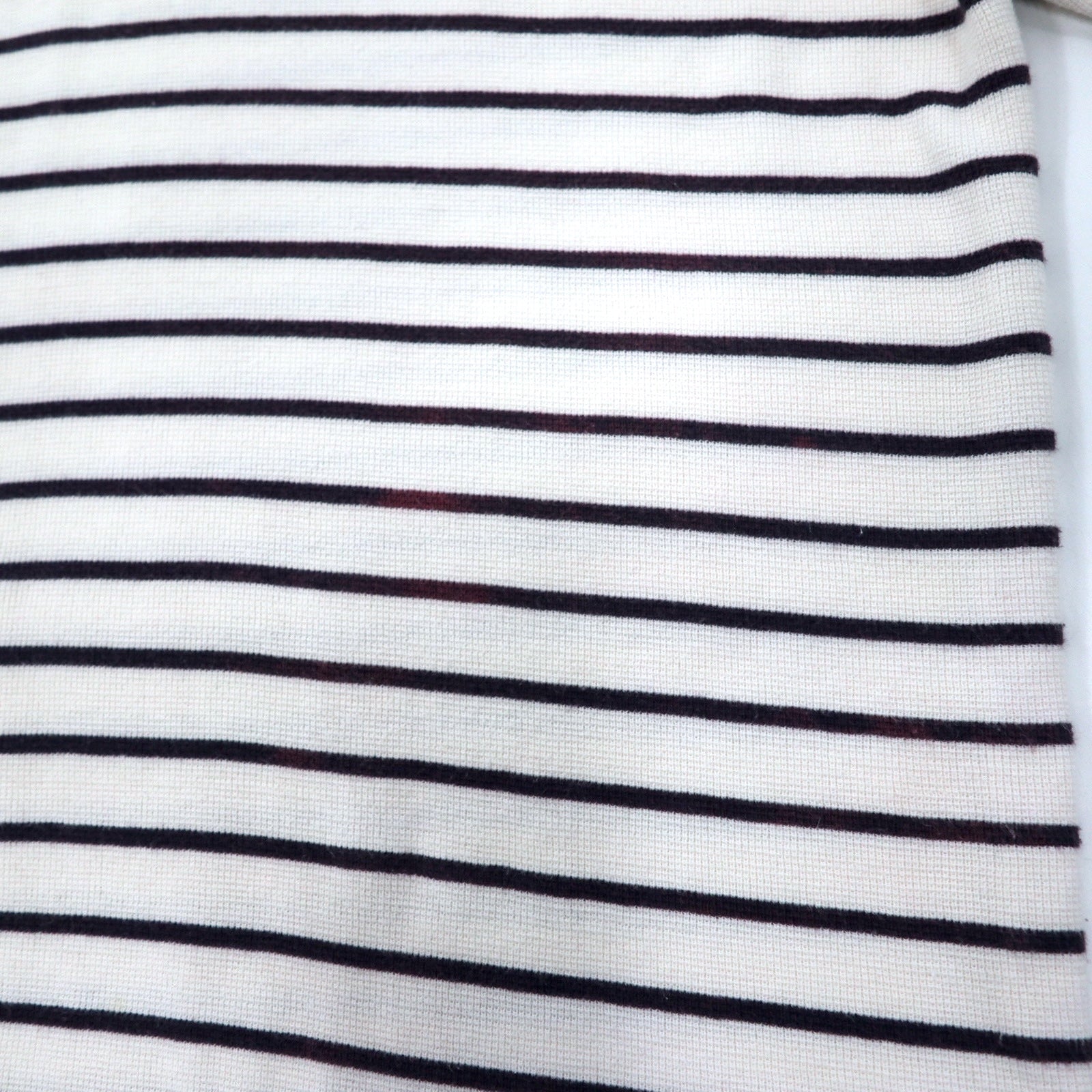Nautica USA anni '90 polo a maniche lunghe XL bianca a righe in cotone con logo ricamato
