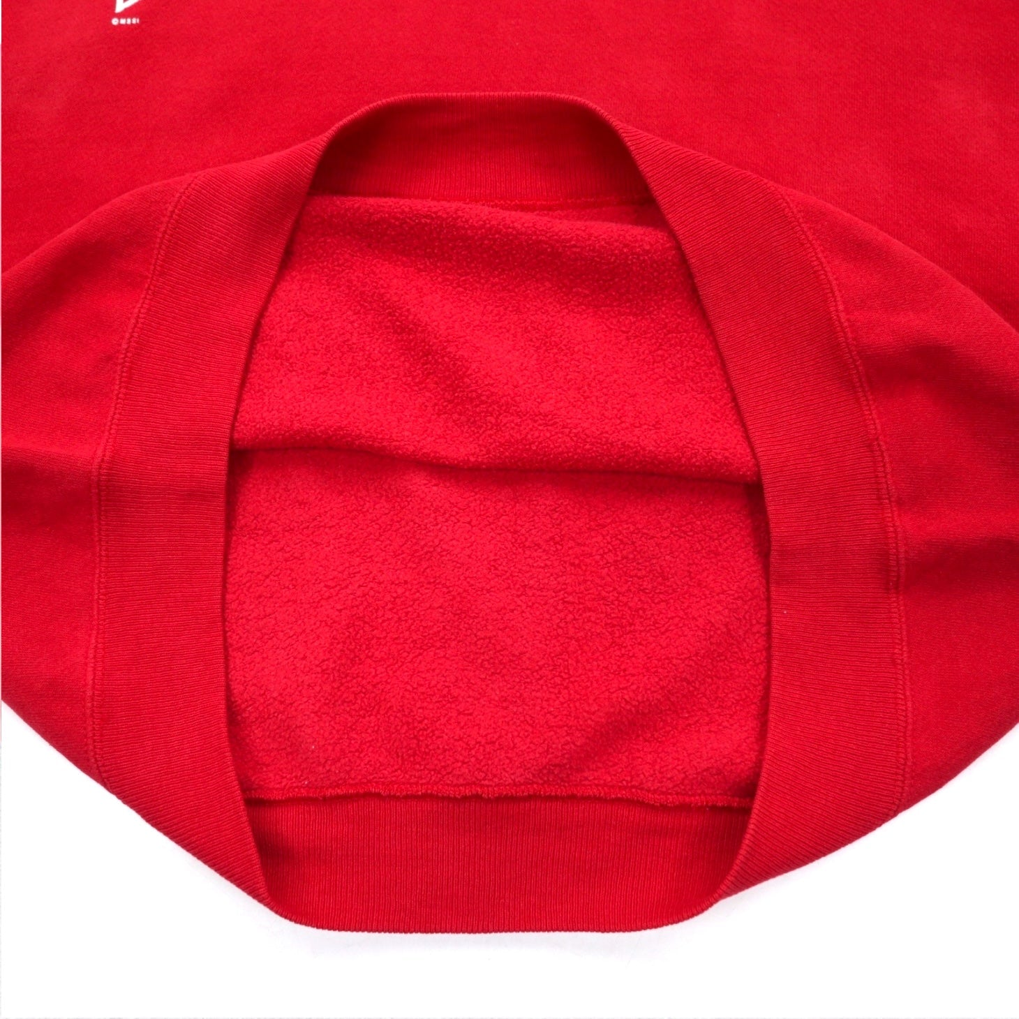Lee Anni '90 USA Made Felpa stampata FAIRVIEW L Rossa Cotone Felpata Logo ad arco