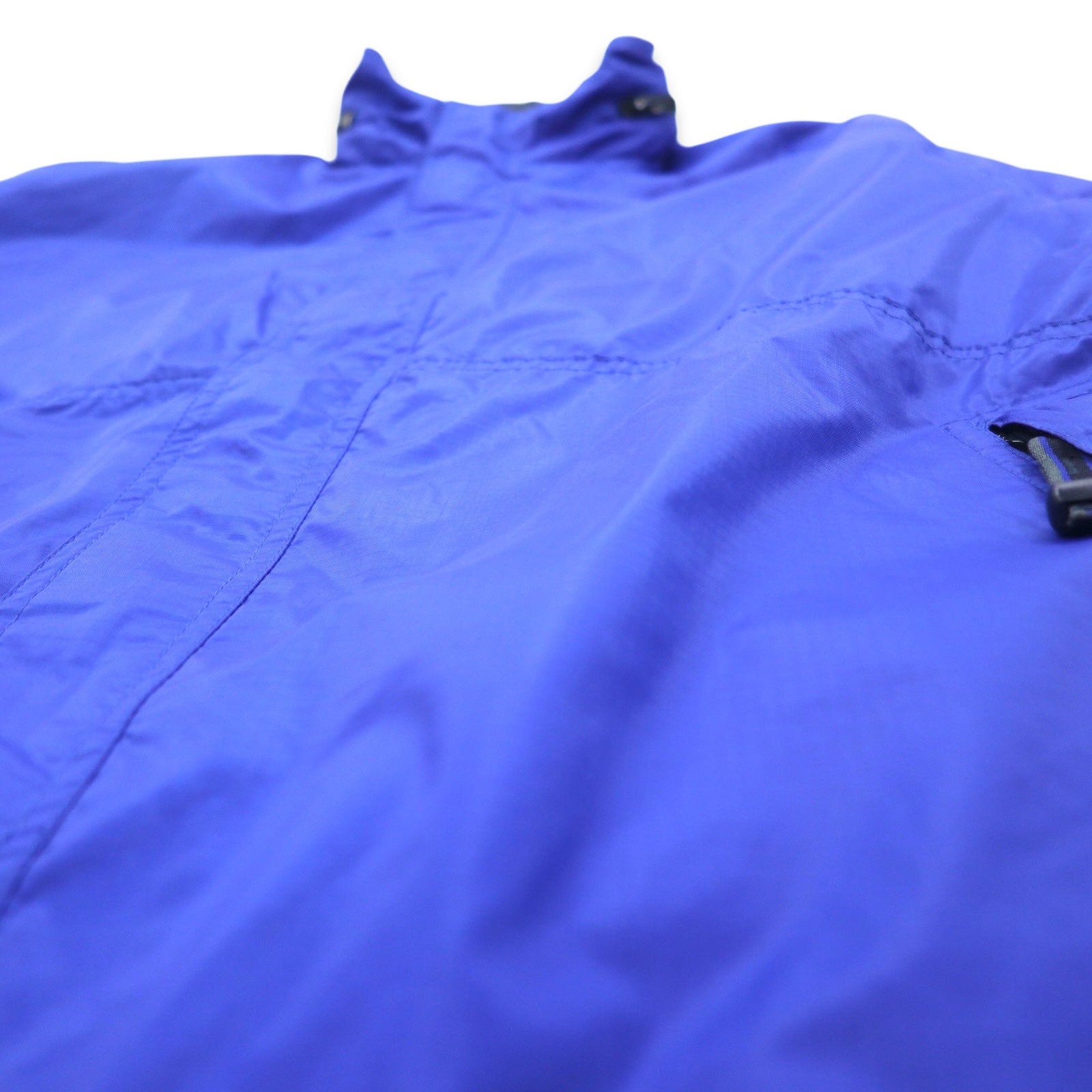 GAP anni 2000 Old Gap giacca shell in ripstop L blu poliestere impermeabile con cappuccio a scomparsa