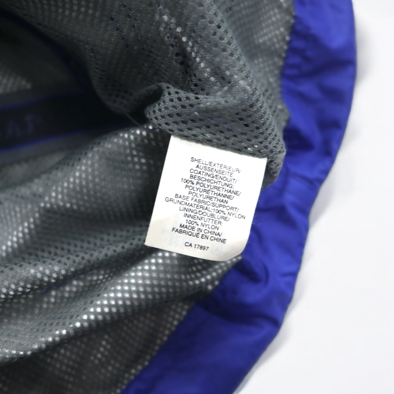 GAP anni 2000 Old Gap giacca shell in ripstop L blu poliestere impermeabile con cappuccio a scomparsa