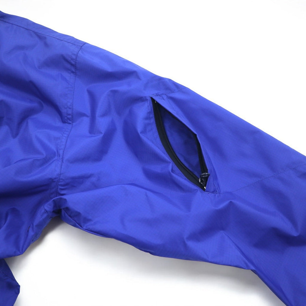GAP anni 2000 Old Gap giacca shell in ripstop L blu poliestere impermeabile con cappuccio a scomparsa