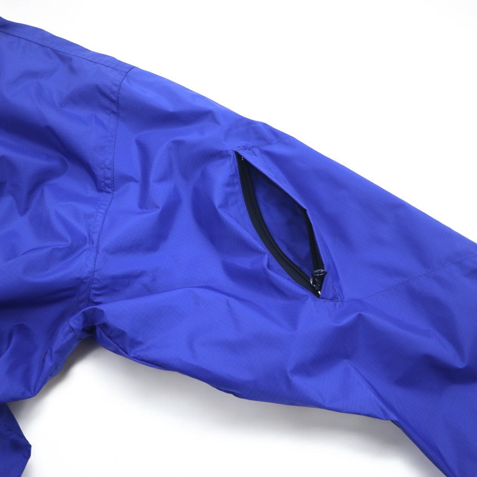 GAP anni 2000 Old Gap giacca shell in ripstop L blu poliestere impermeabile con cappuccio a scomparsa