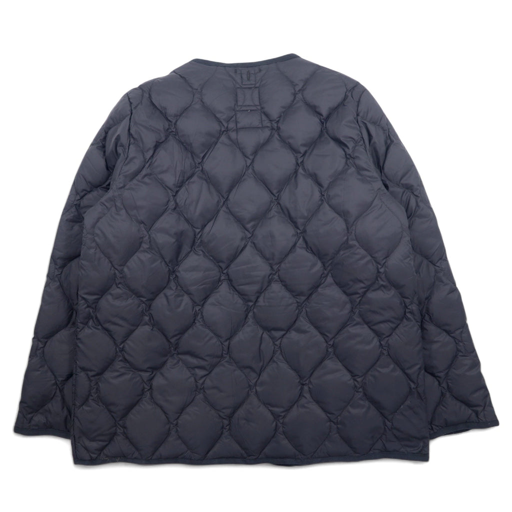 TAION Giacca piumino militare con scollo a V e zip laterale con doppia cerniera XXXL nero con spacchi 101ALSZML-1