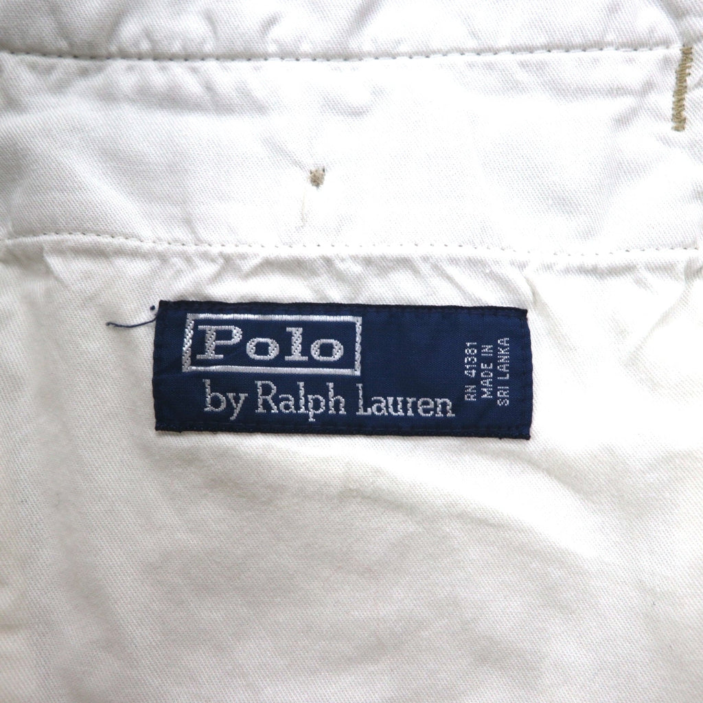 Polo Ralph Lauren 90年代 2タック ワイド チノパンツ L ベージュ コットン プリーツ
