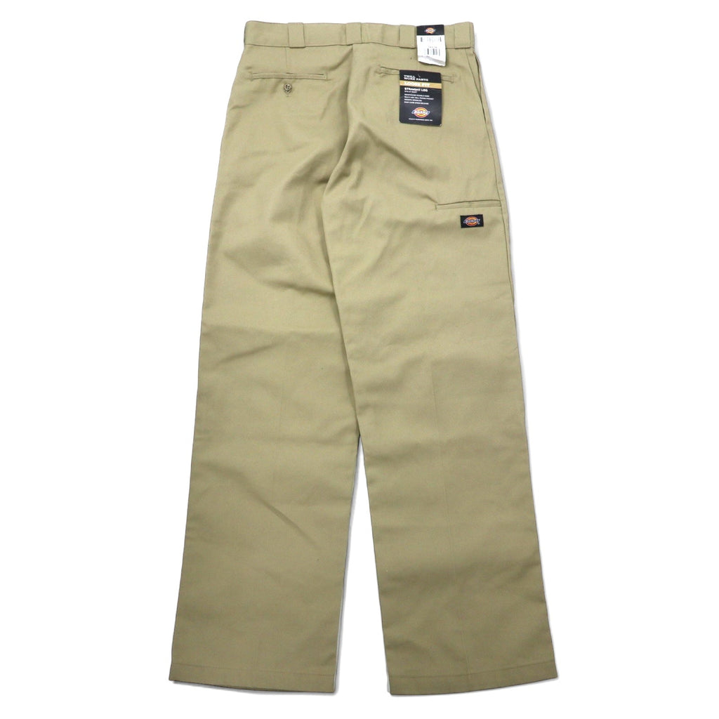 Dickies Pantaloni da lavoro gamba larga a doppia cucitura 34 beige poliestere cotone TWILL DOUBLE KNEE WORK PANTS 85283KH Made in Honduras Nuovo