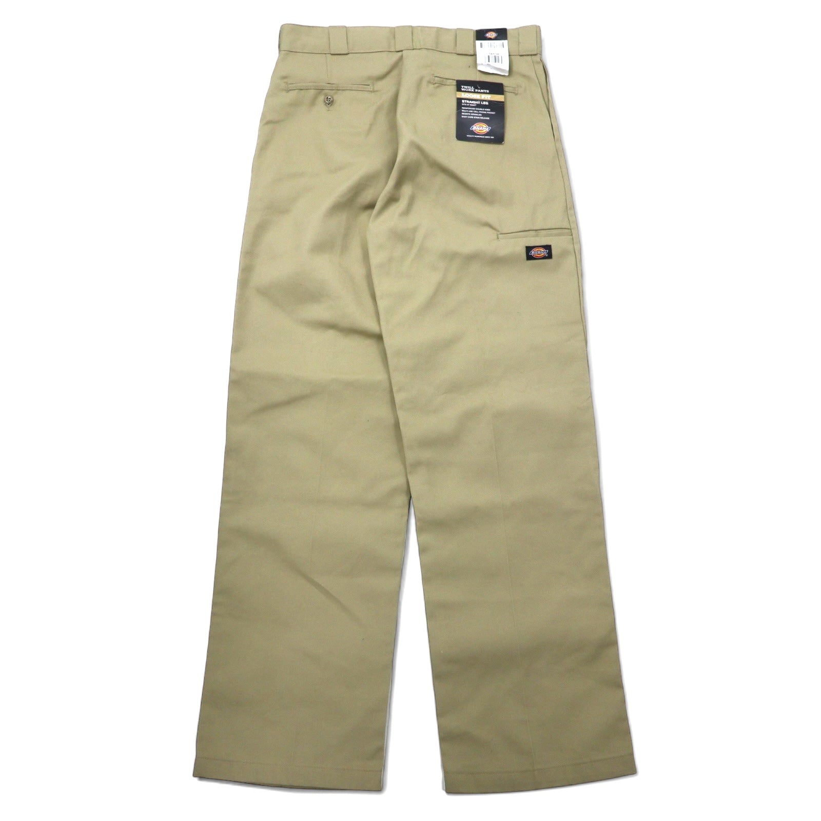 Dickies Pantaloni da lavoro gamba larga a doppia cucitura 34 beige poliestere cotone TWILL DOUBLE KNEE WORK PANTS 85283KH Made in Honduras Nuovo