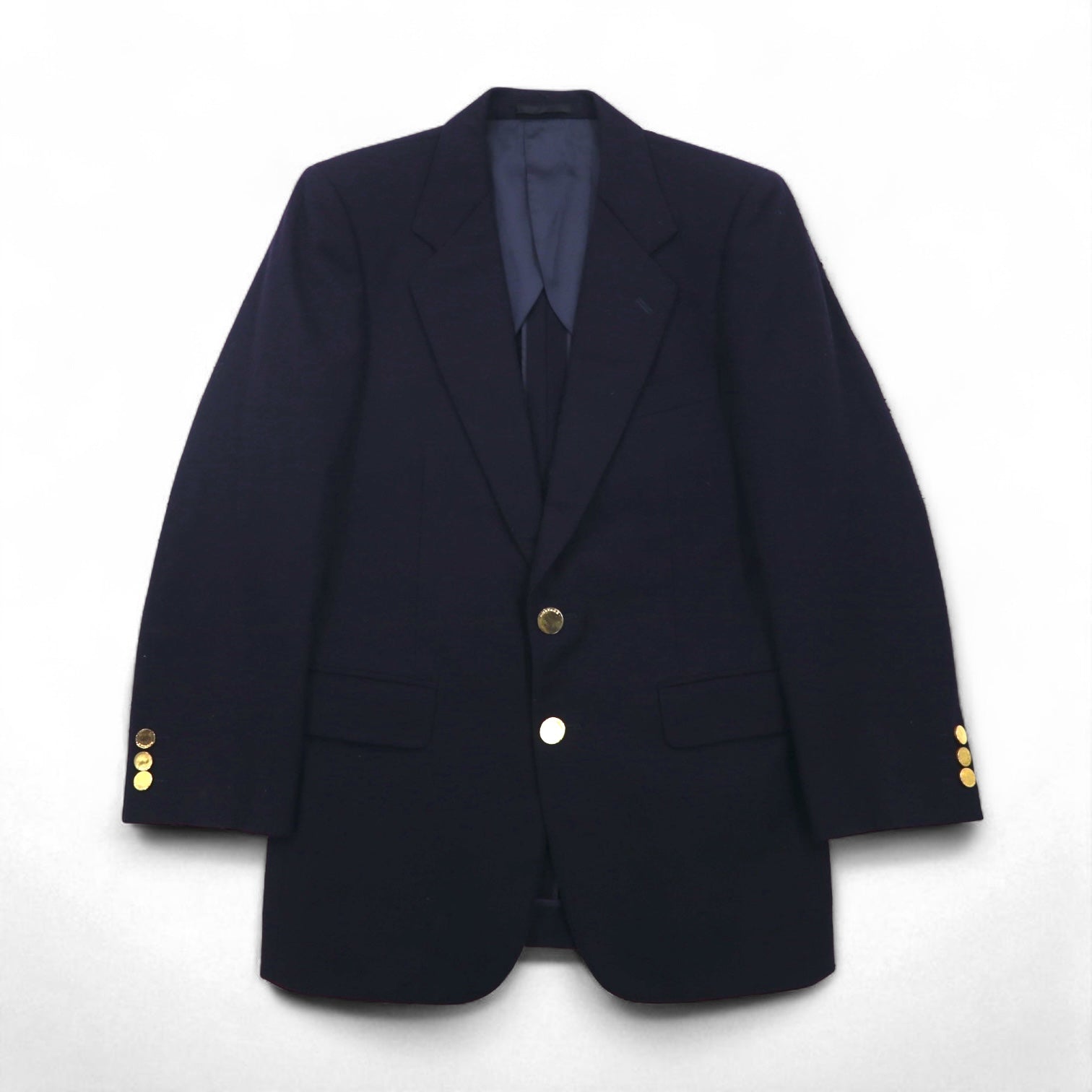 80s Vintage Blazer EDWARD'S 80年代 ブレザー 2B テーラードジャケット S  紺ブレ 金ボタン