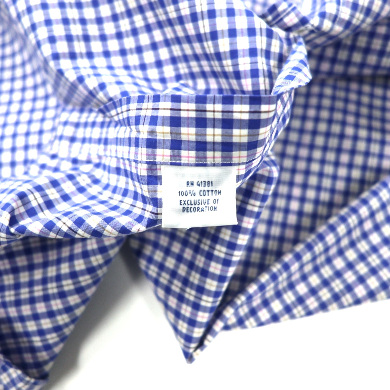 RALPH LAUREN Camicia Button-Down 2XLT TALL Blu Gingham Cotone Ricamo Small Pony Taglia Grande