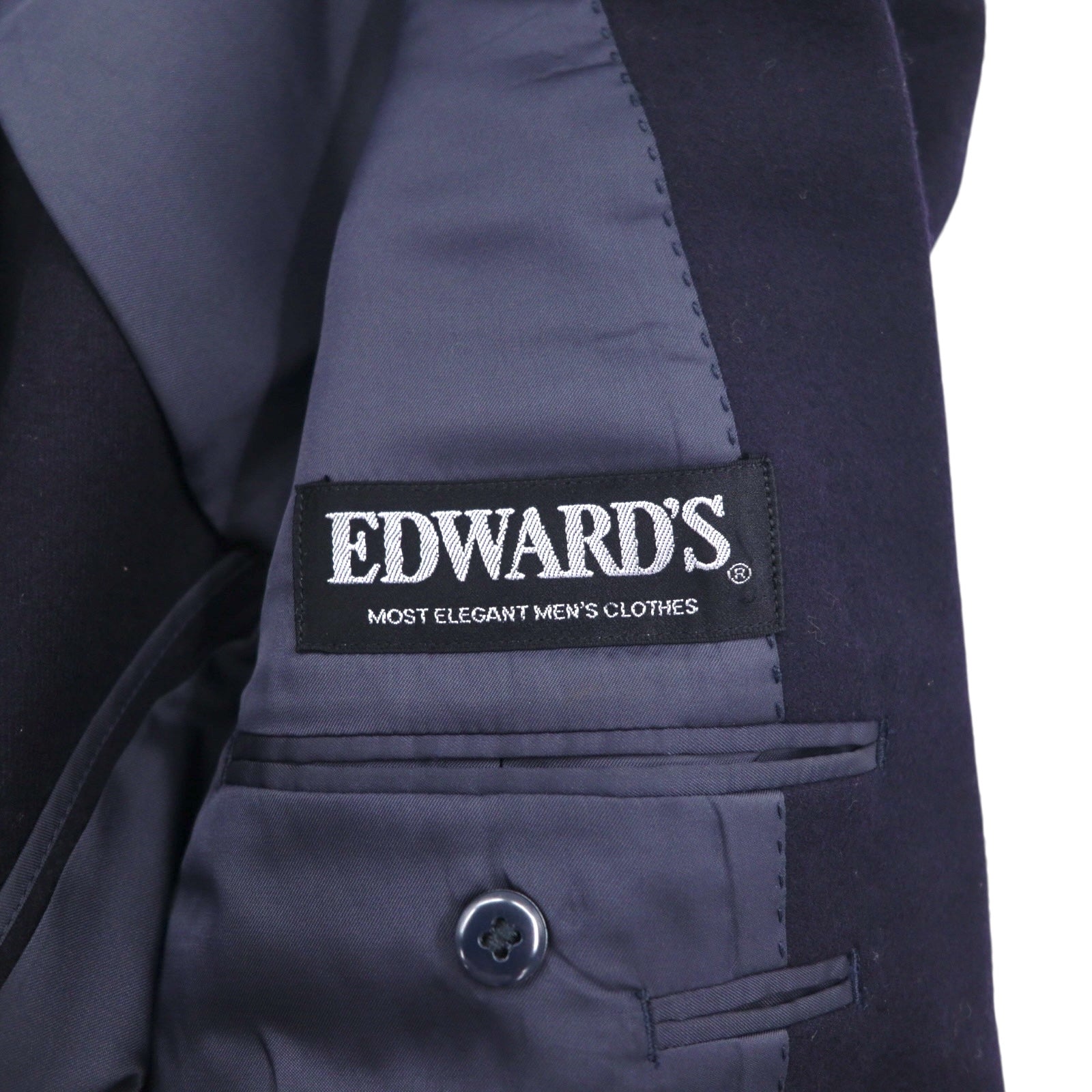 80s Vintage Blazer EDWARD'S 80年代 ブレザー 2B テーラードジャケット S  紺ブレ 金ボタン