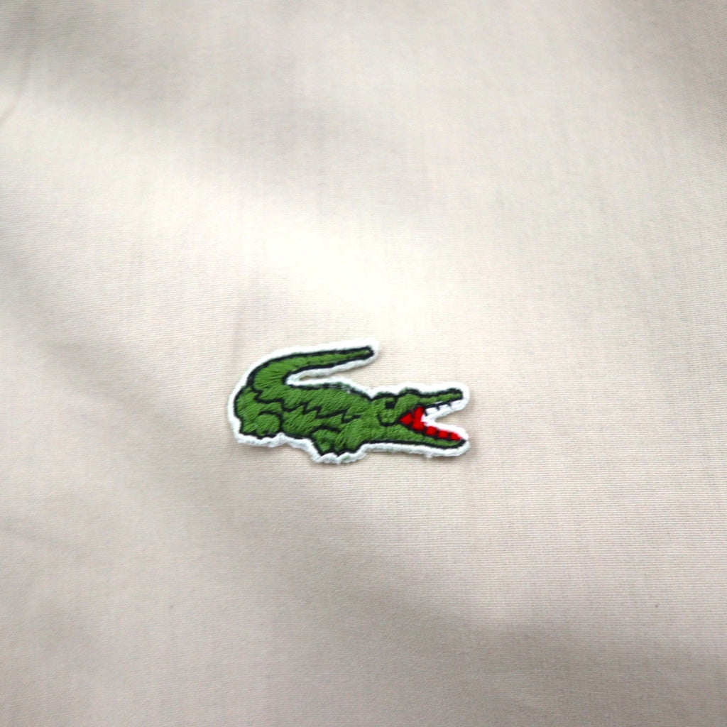 LACOSTE anni '80 giacca Harrington reversibile XL blu navy beige a quadri logo ricamato