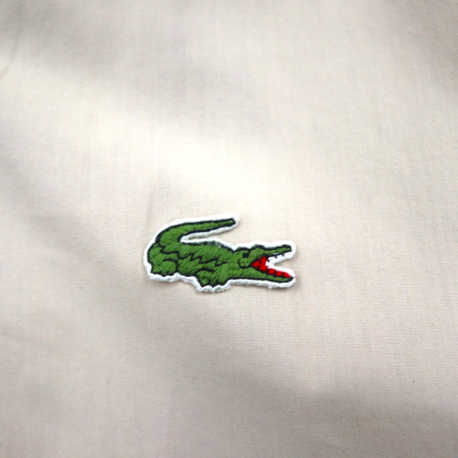 LACOSTE anni '80 giacca Harrington reversibile XL blu navy beige a quadri logo ricamato