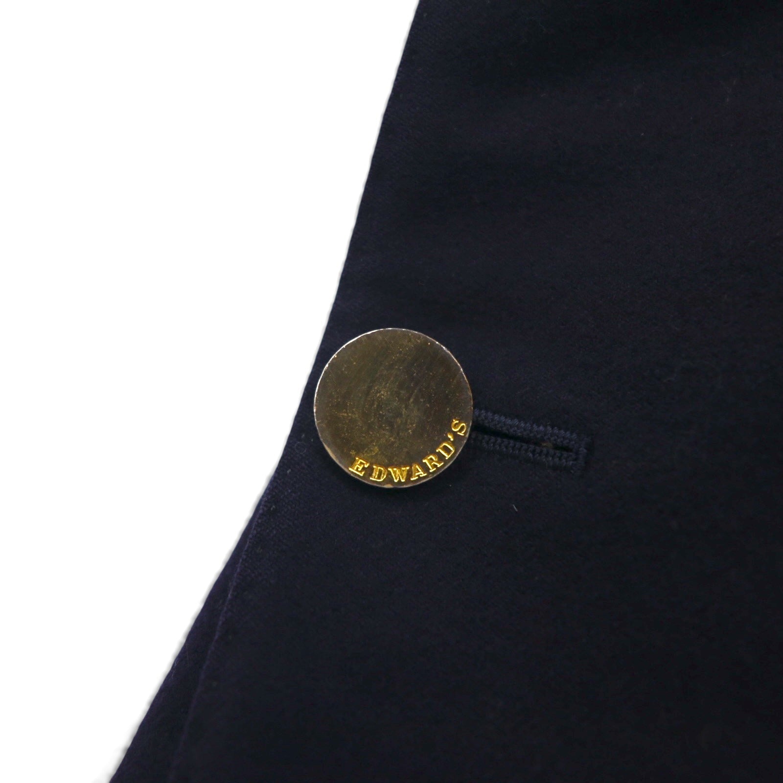 80s Vintage Blazer EDWARD'S 80年代 ブレザー 2B テーラードジャケット S  紺ブレ 金ボタン