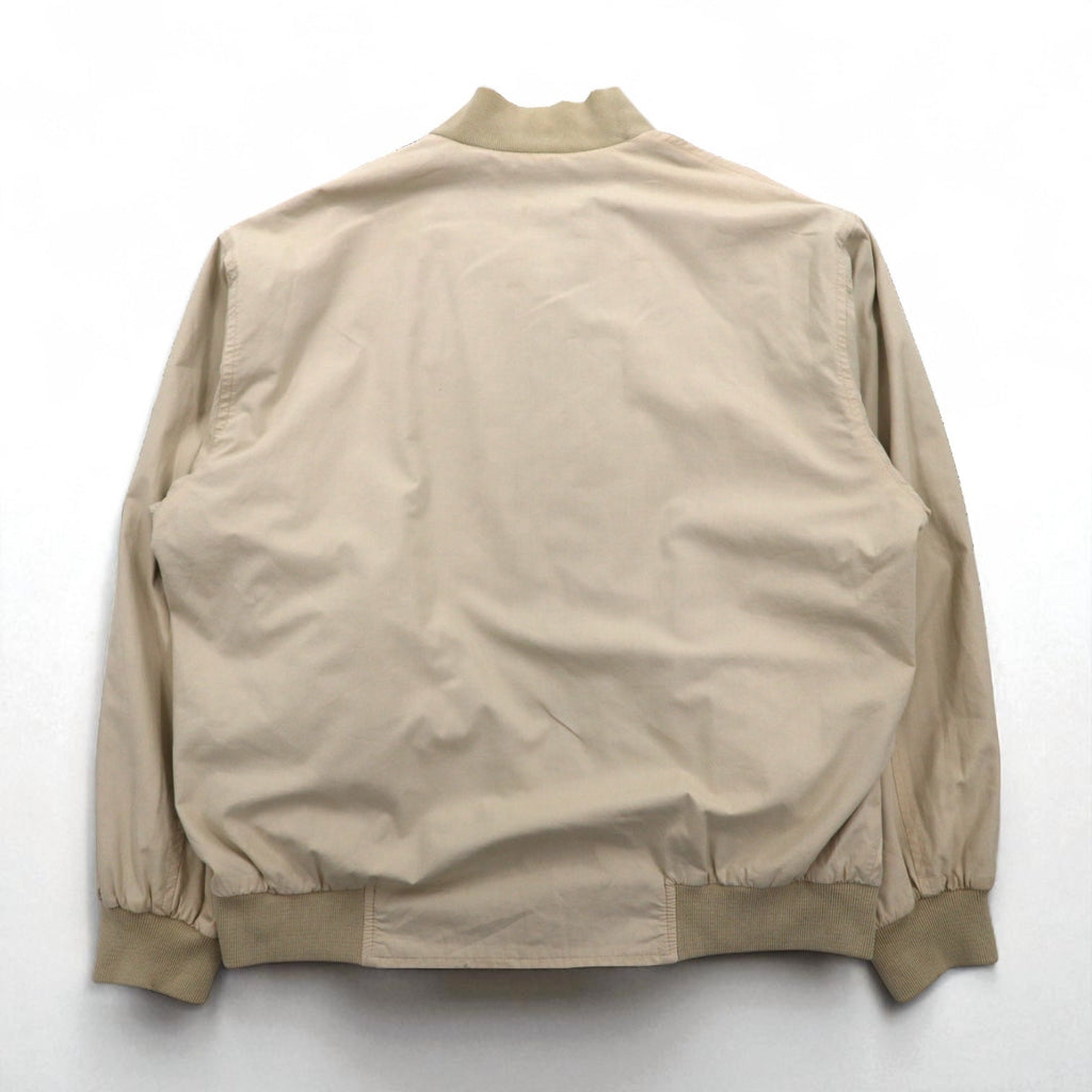 LACOSTE anni '80 giacca Harrington reversibile XL blu navy beige a quadri logo ricamato