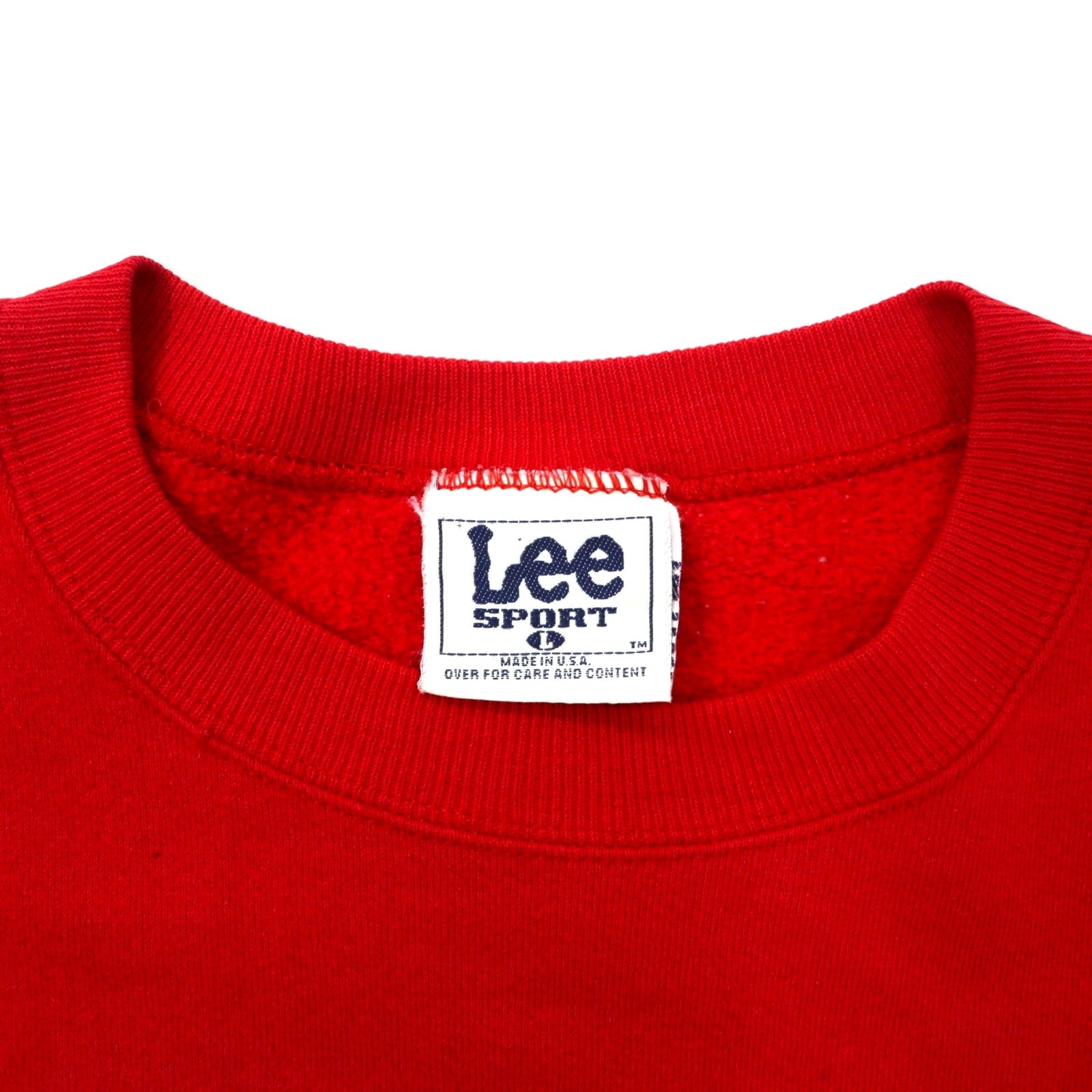 Lee SPORT USA Made Anni '90 NHL Felpa Stampata L Rossa Cotone Detroit Red Wings Taglia Grande