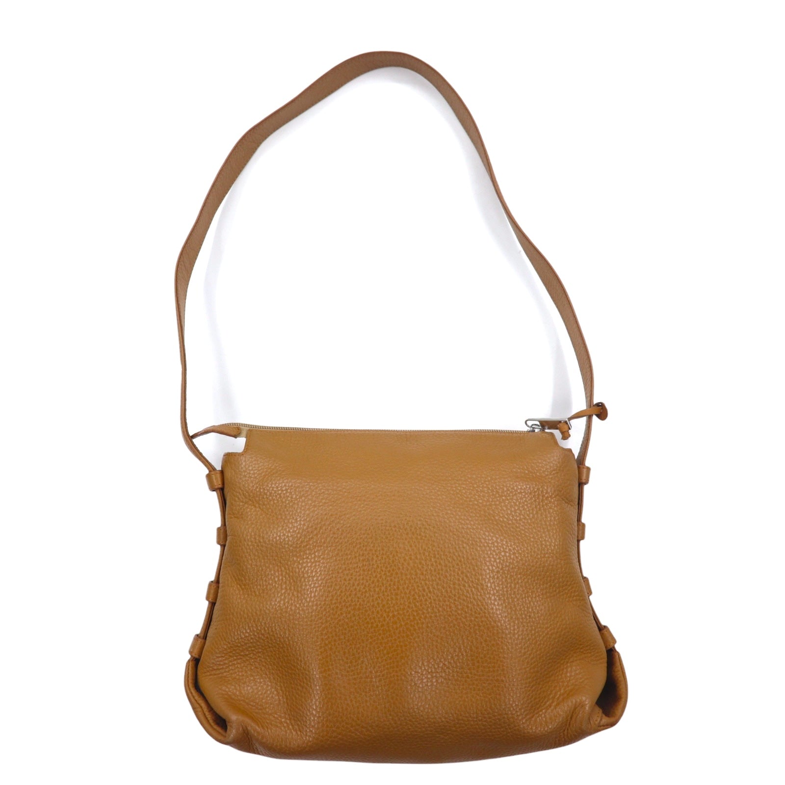 GOLD PFEIL Borsa a tracolla in pelle marrone martellata